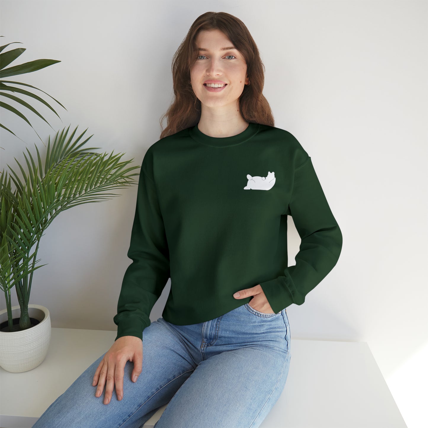 Lazy Bear Crewneck Sweatshirt (front bear, back name)