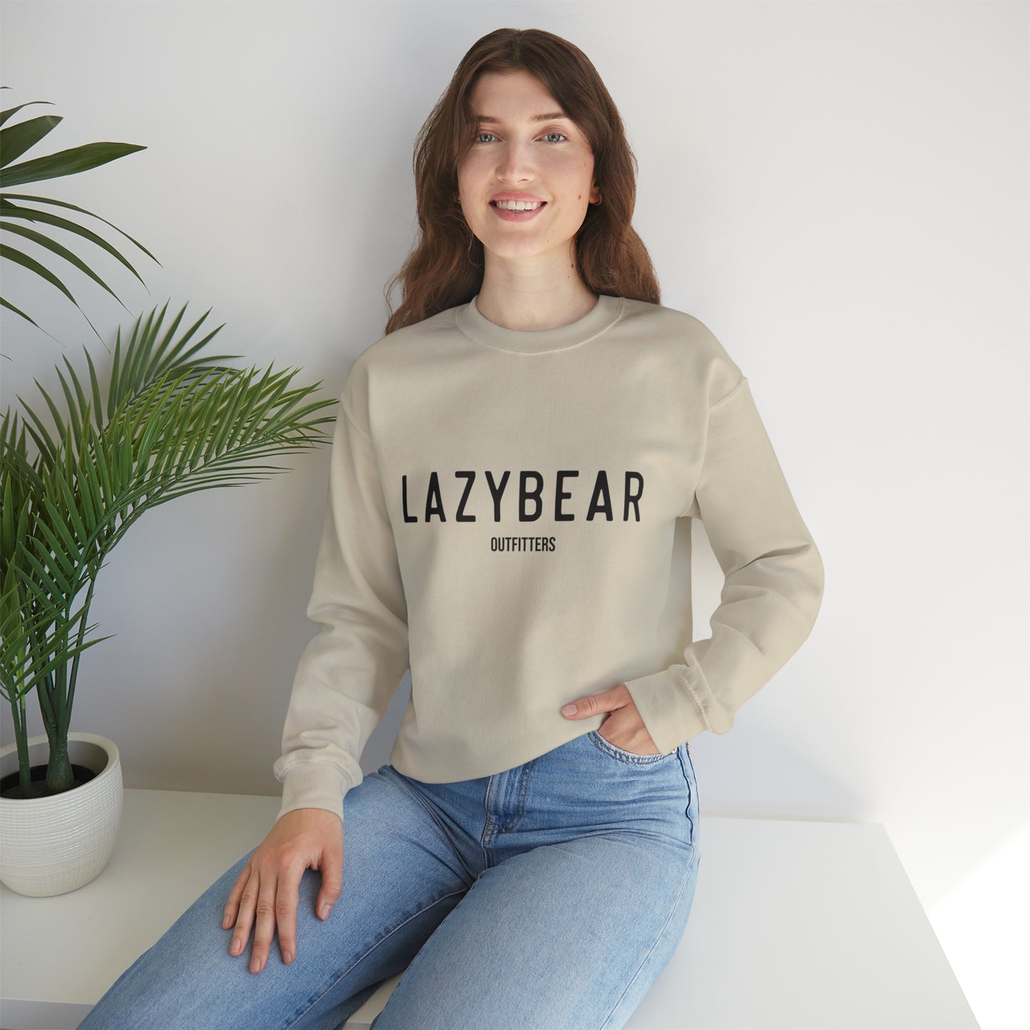 Lazy Bear Crewneck Sweatshirt (front name, back bear)