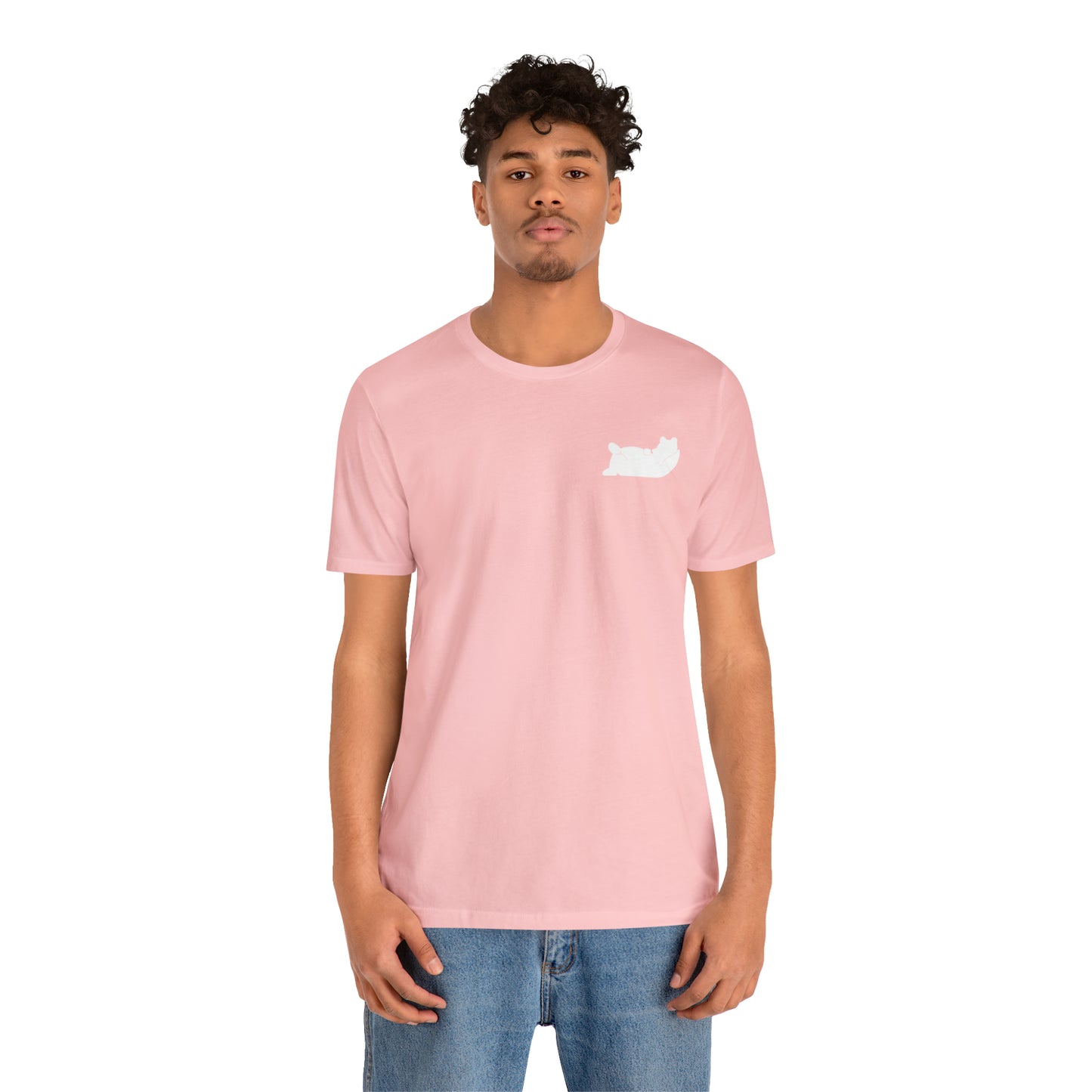 Lazy Bear Unisex Short Sleeve Tee (front bear, back name)
