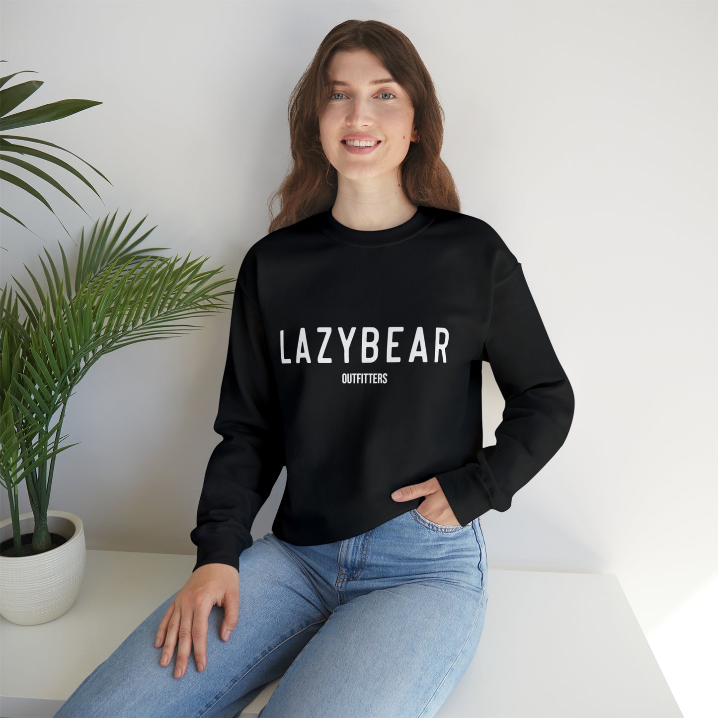 Lazy Bear Crewneck Sweatshirt (front name, back bear)