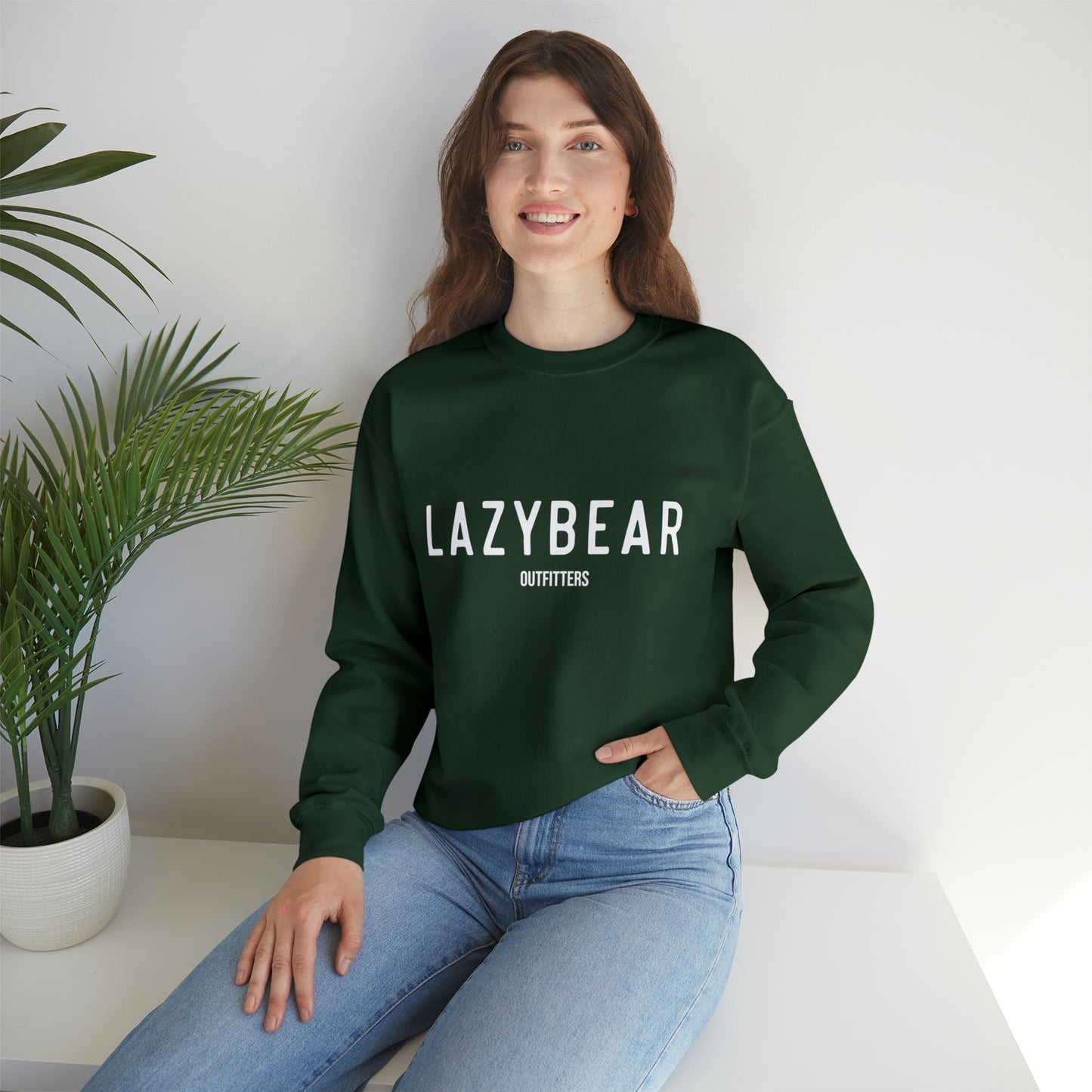 Lazy Bear Crewneck Sweatshirt (front name, back bear)