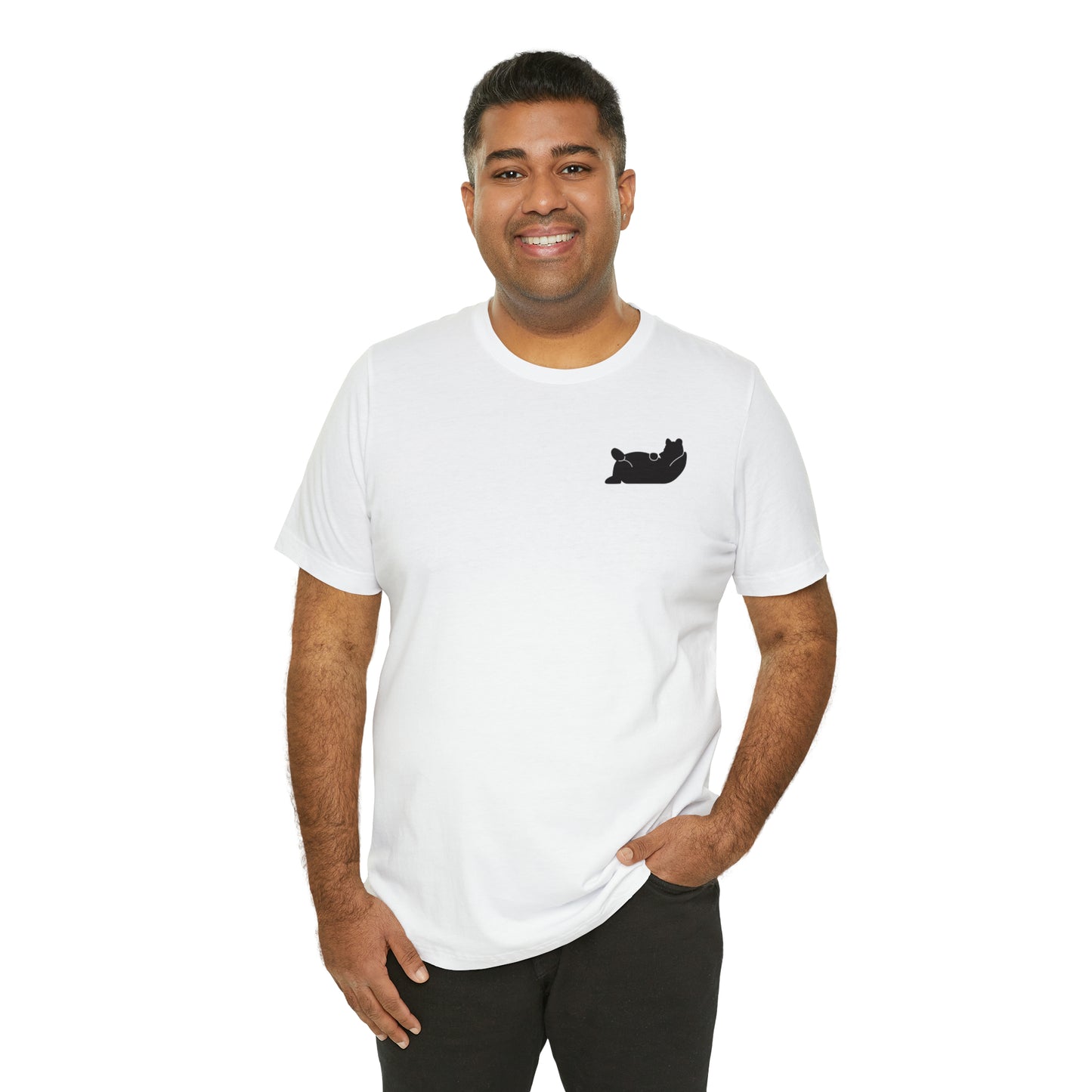 Lazy Bear Unisex Short Sleeve Tee (front bear, back name)