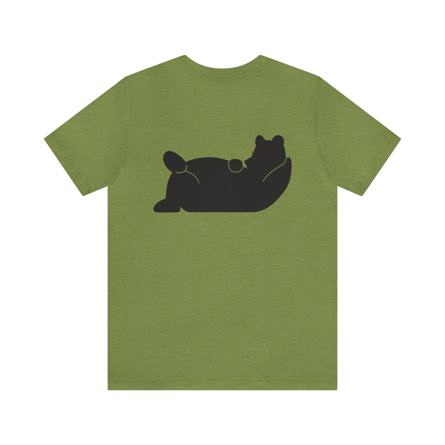 Lazy Bear Unisex Short Sleeve Tee (front name, back bear)