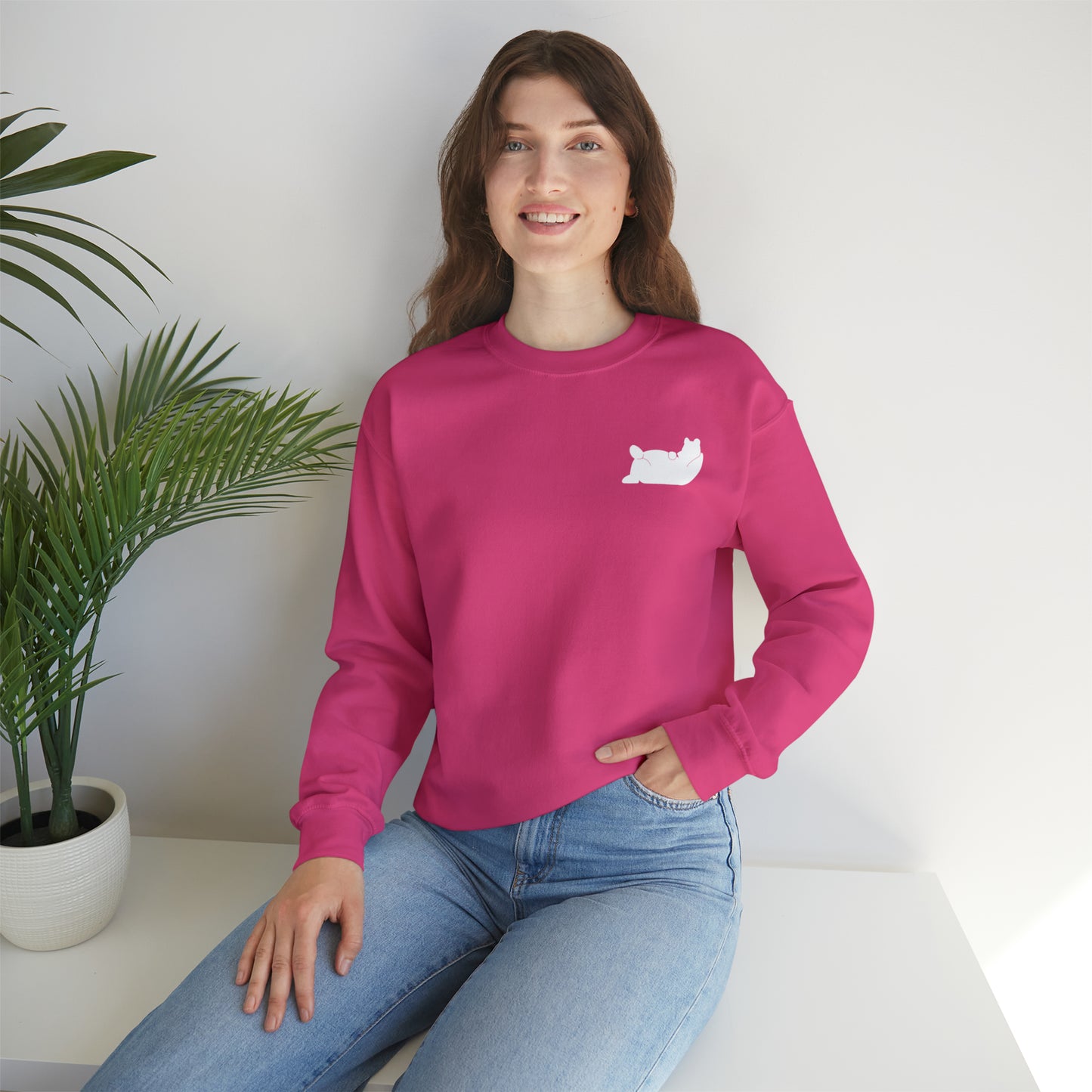 Lazy Bear Crewneck Sweatshirt (front bear, back name)