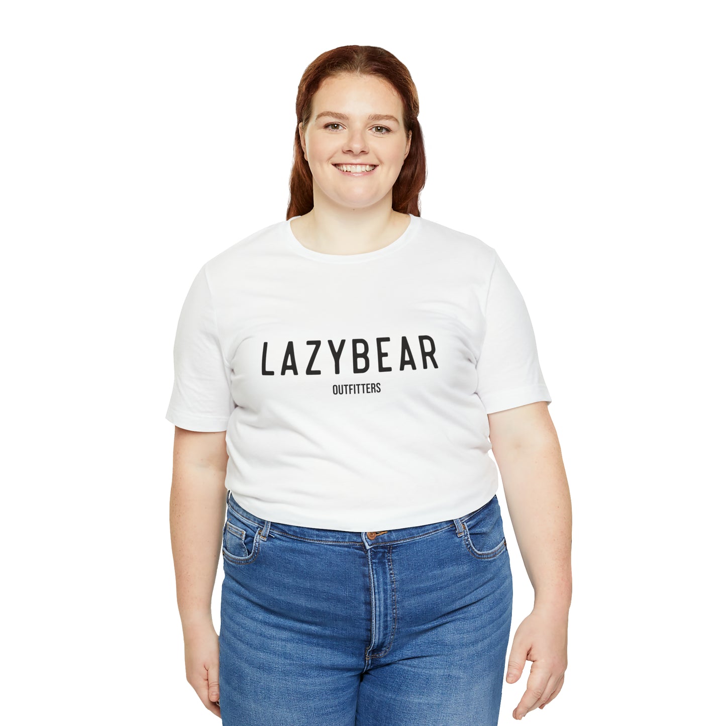 Lazy Bear Unisex Short Sleeve Tee (front name, back bear)