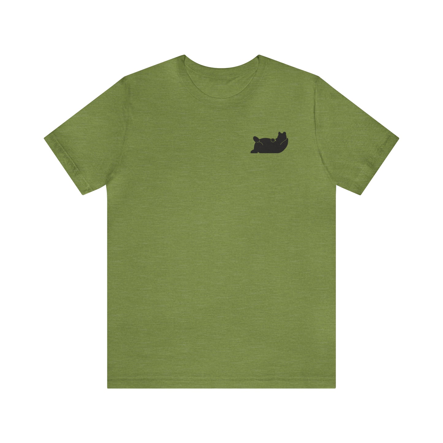Lazy Bear Unisex Short Sleeve Tee (front bear, back name)