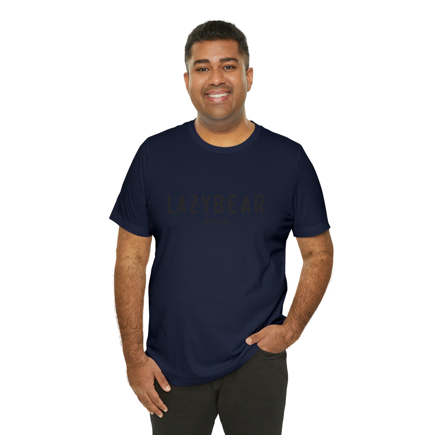 Lazy Bear Unisex Short Sleeve Tee (front bear, back name)