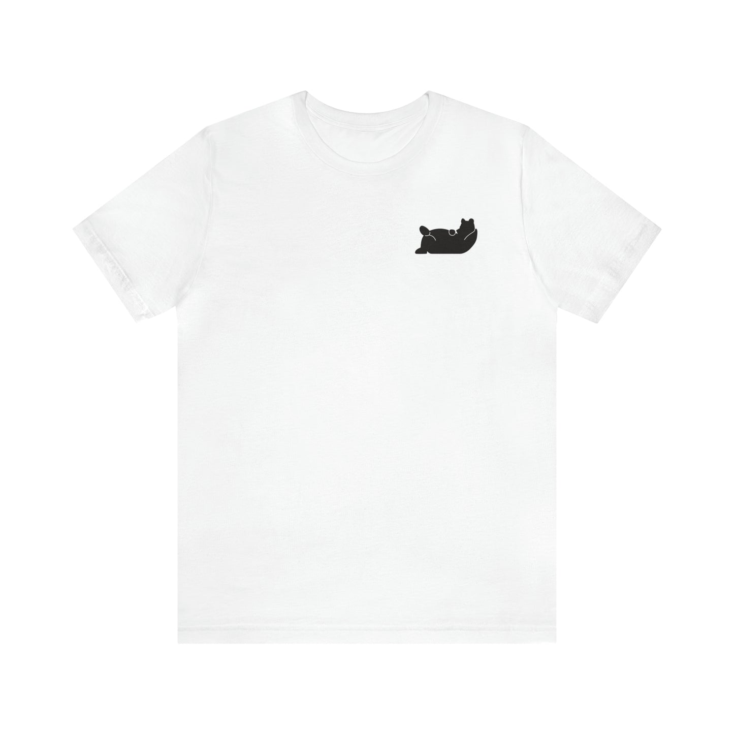 Lazy Bear Unisex Short Sleeve Tee (front bear, back name)