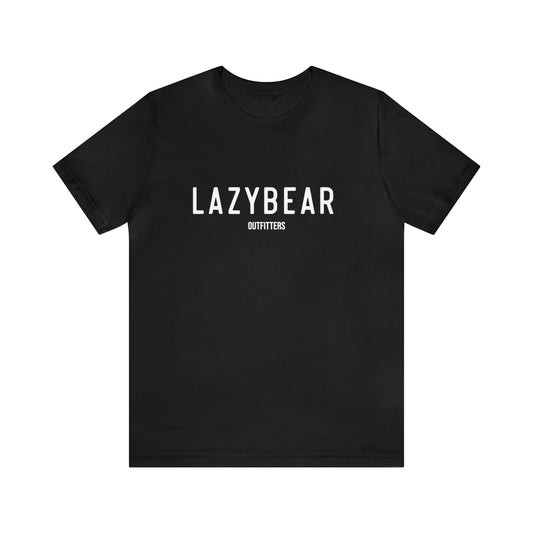 Lazy Bear Unisex Short Sleeve Tee (front name, back bear)