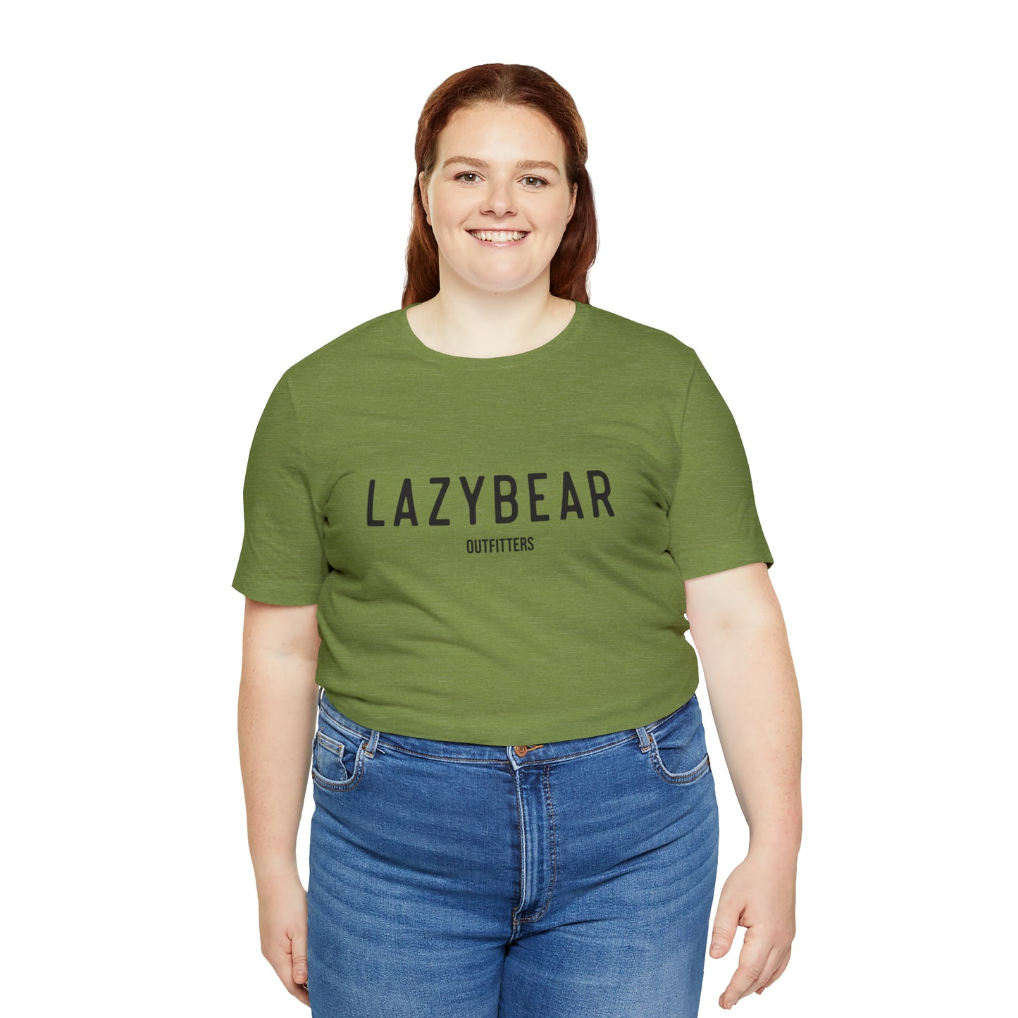 Lazy Bear Unisex Short Sleeve Tee (front name, back bear)