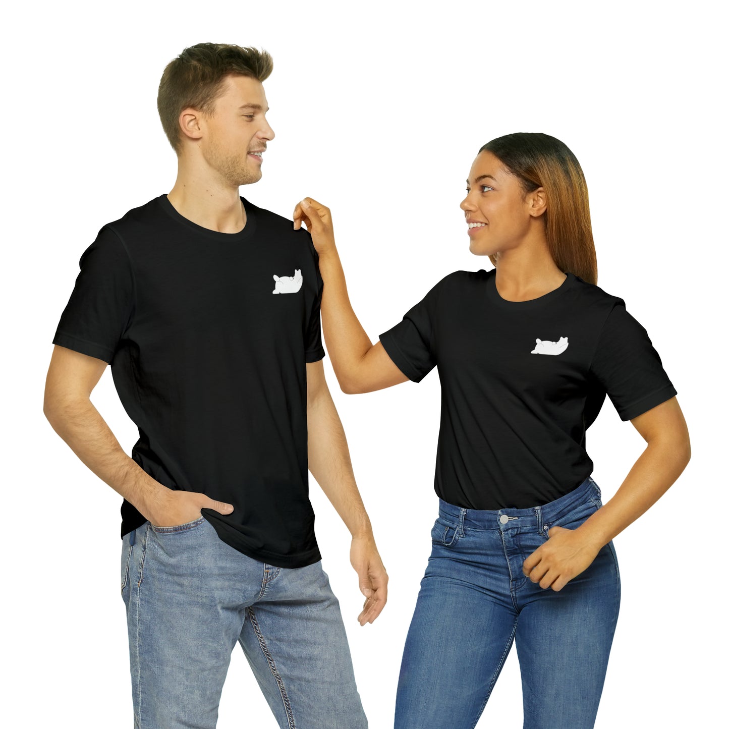 Lazy Bear Unisex Short Sleeve Tee (front bear, back name)