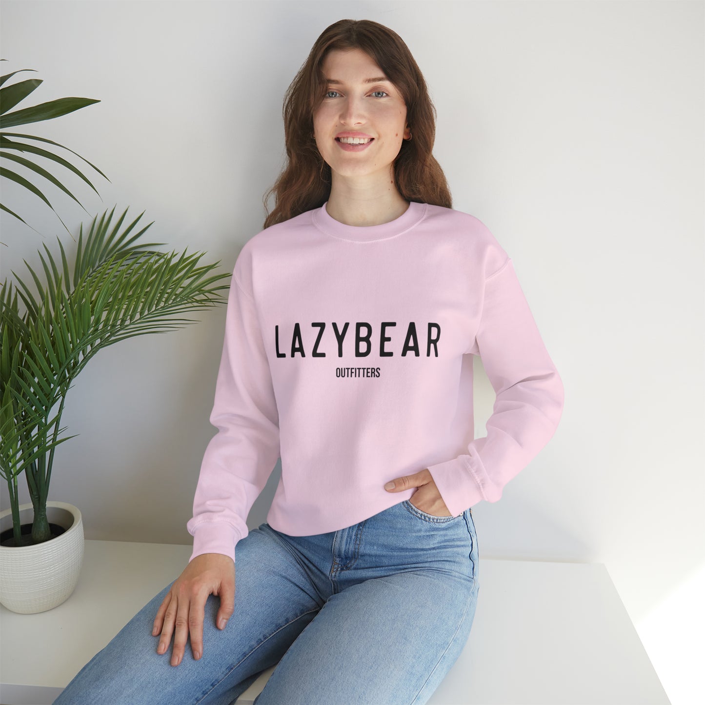 Lazy Bear Crewneck Sweatshirt (front name, back bear)