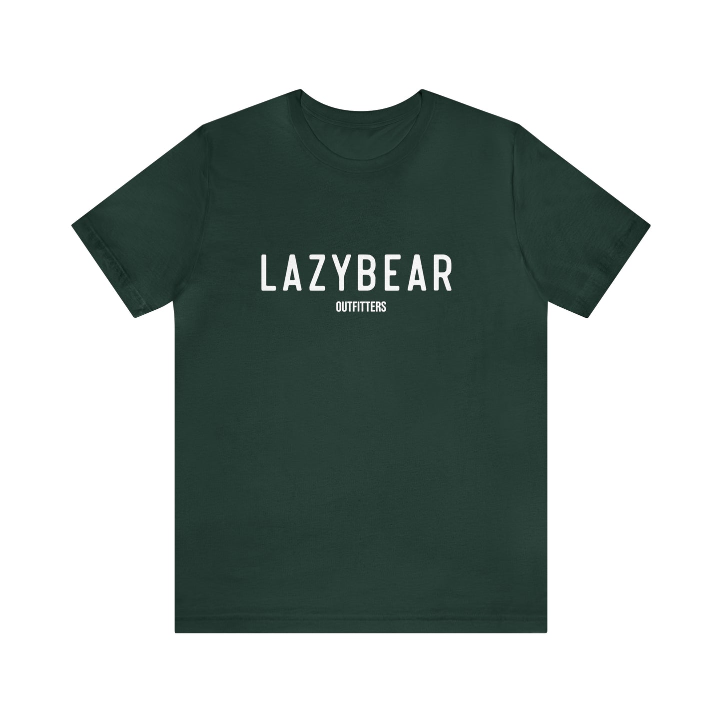Lazy Bear Unisex Short Sleeve Tee (front name, back bear)