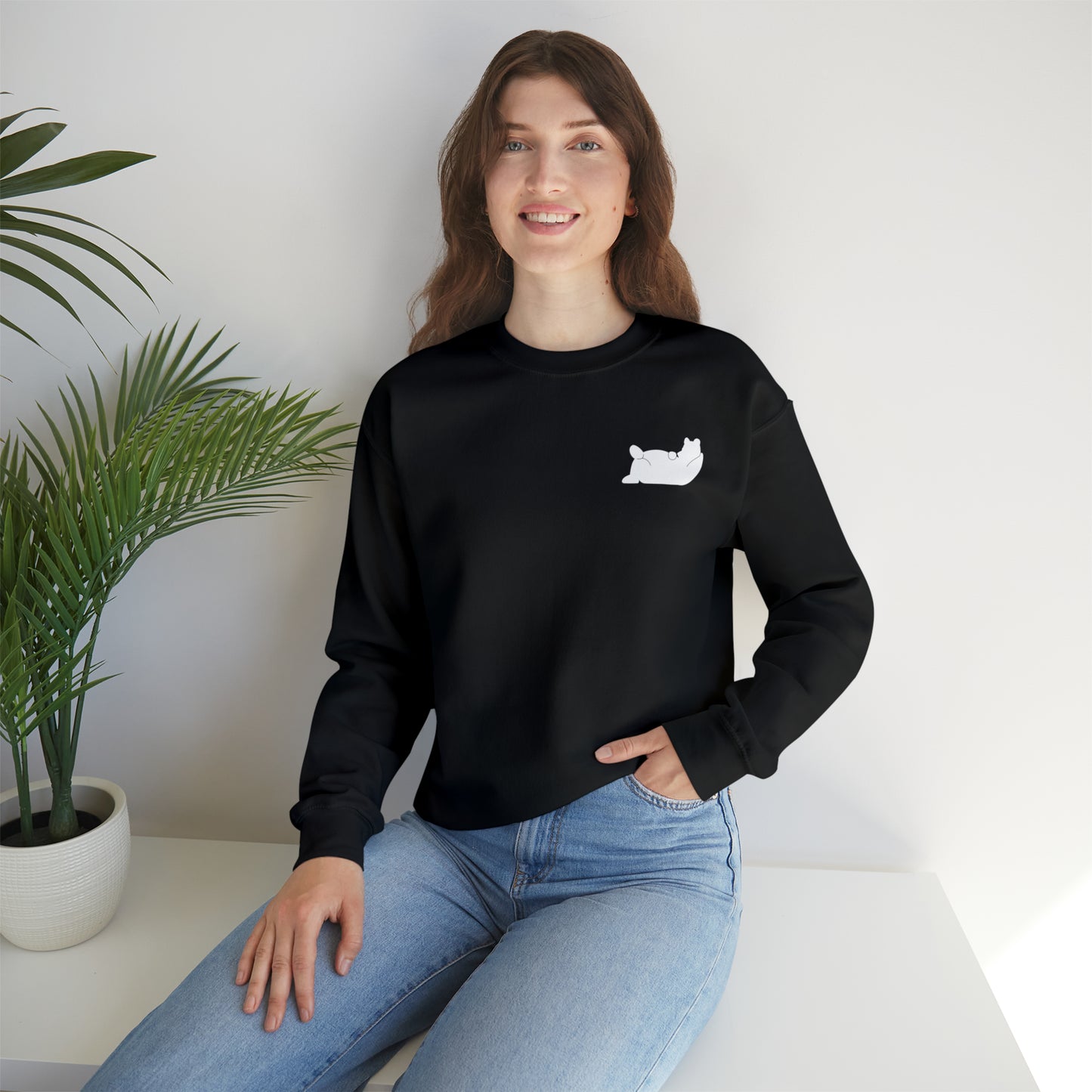 Lazy Bear Crewneck Sweatshirt (front bear, back name)