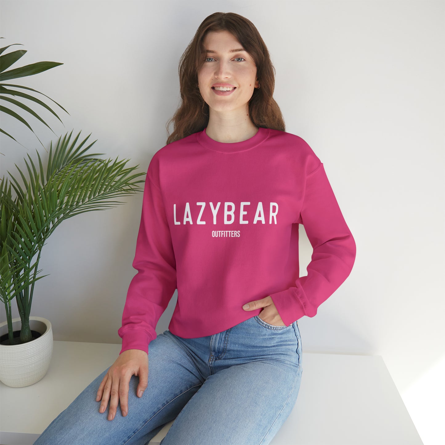 Lazy Bear Crewneck Sweatshirt (front name, back bear)