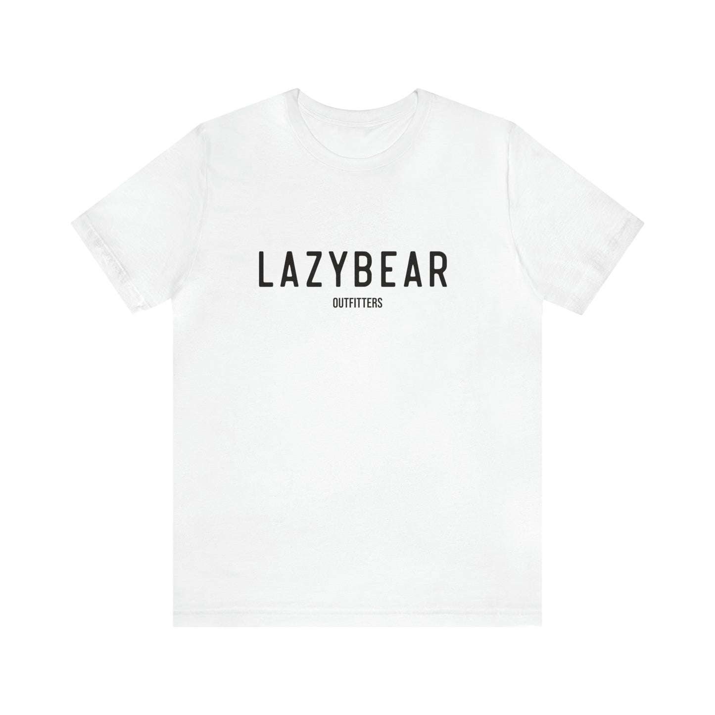 Lazy Bear Unisex Short Sleeve Tee (front name, back bear)