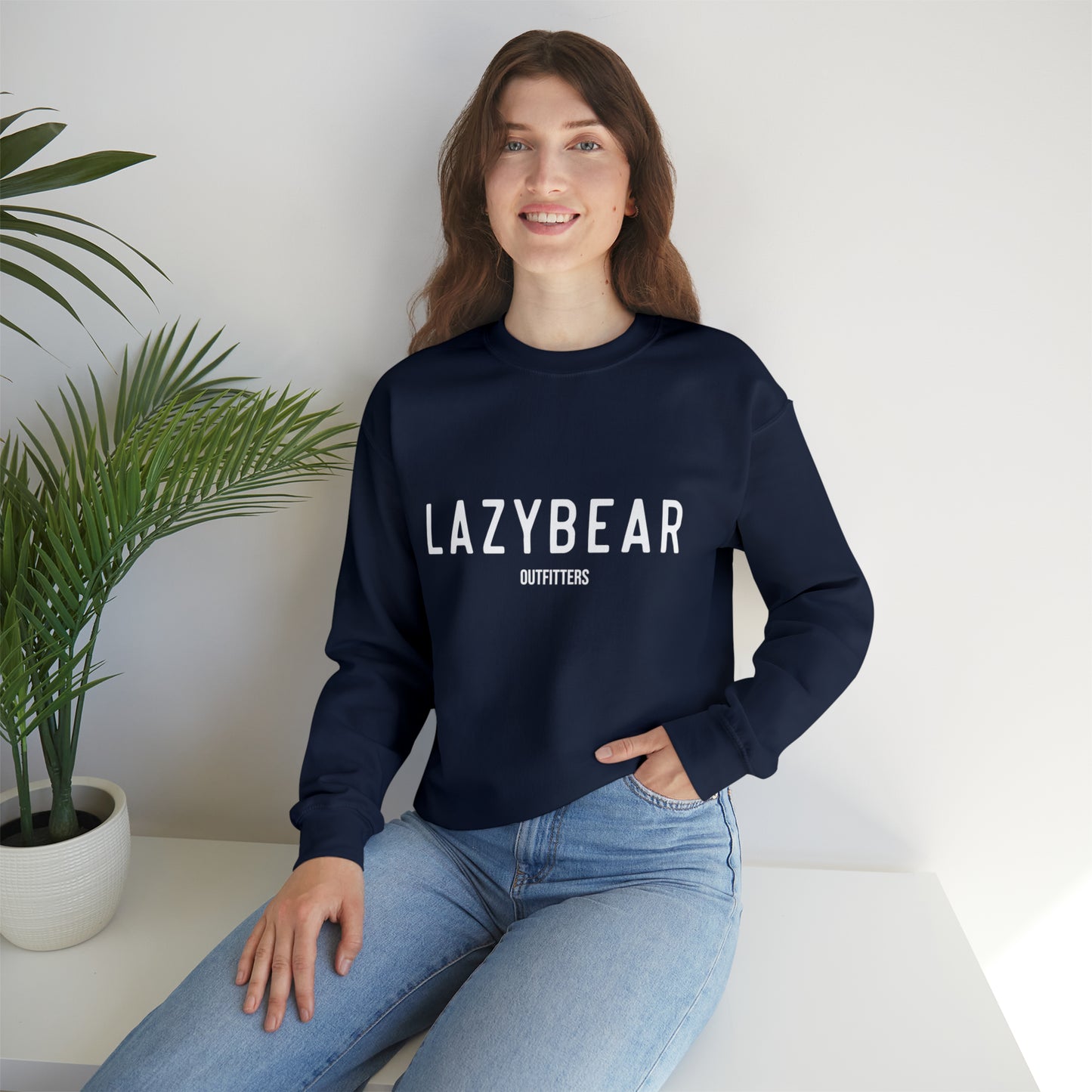 Lazy Bear Crewneck Sweatshirt (front name, back bear)