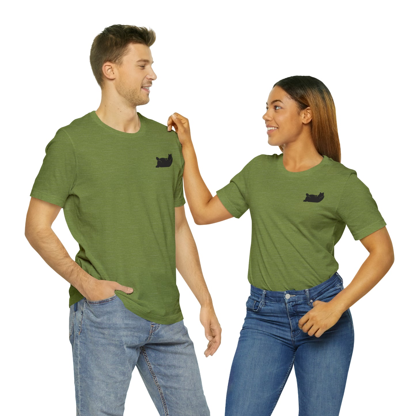 Lazy Bear Unisex Short Sleeve Tee (front bear, back name)