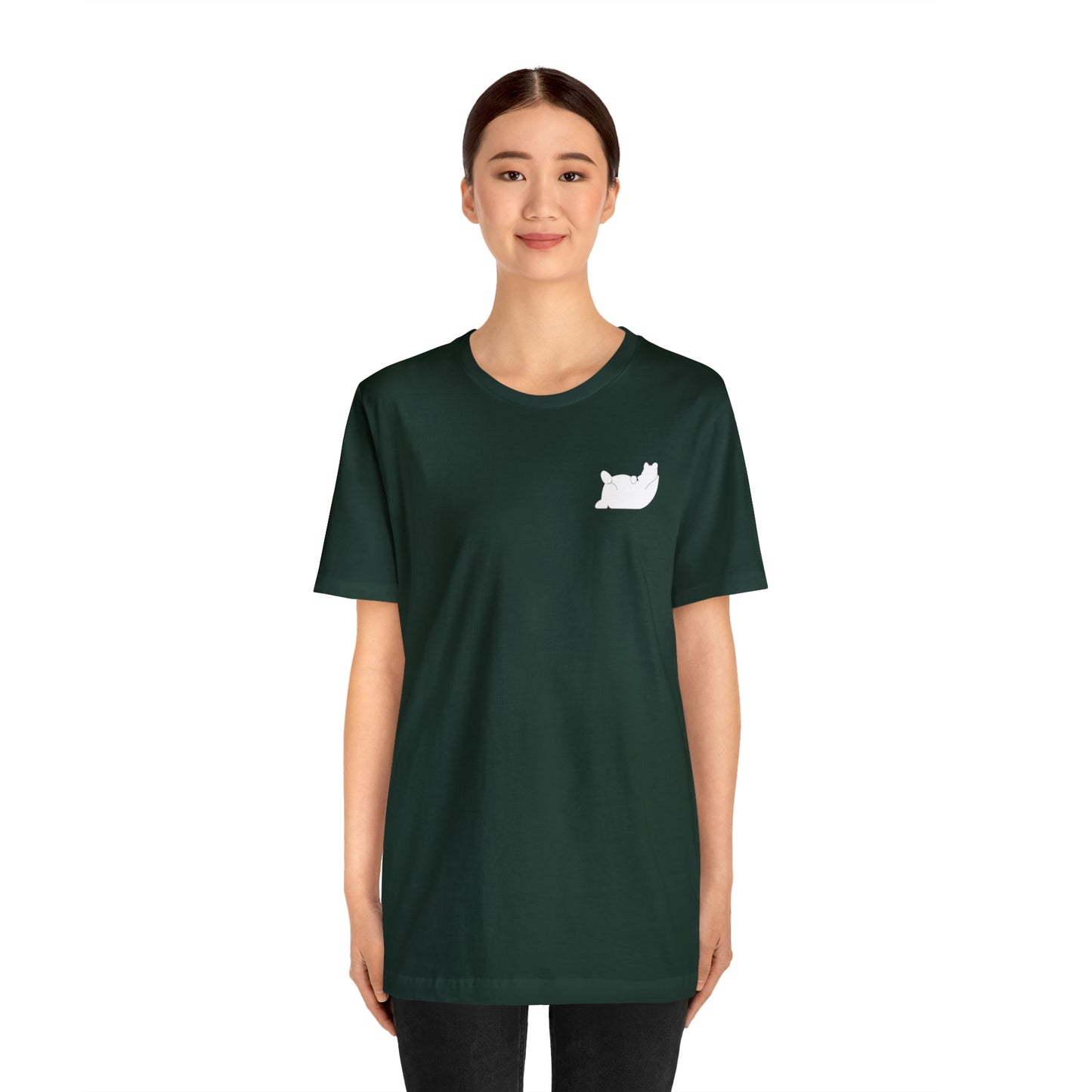 Lazy Bear Unisex Short Sleeve Tee (front bear, back name)