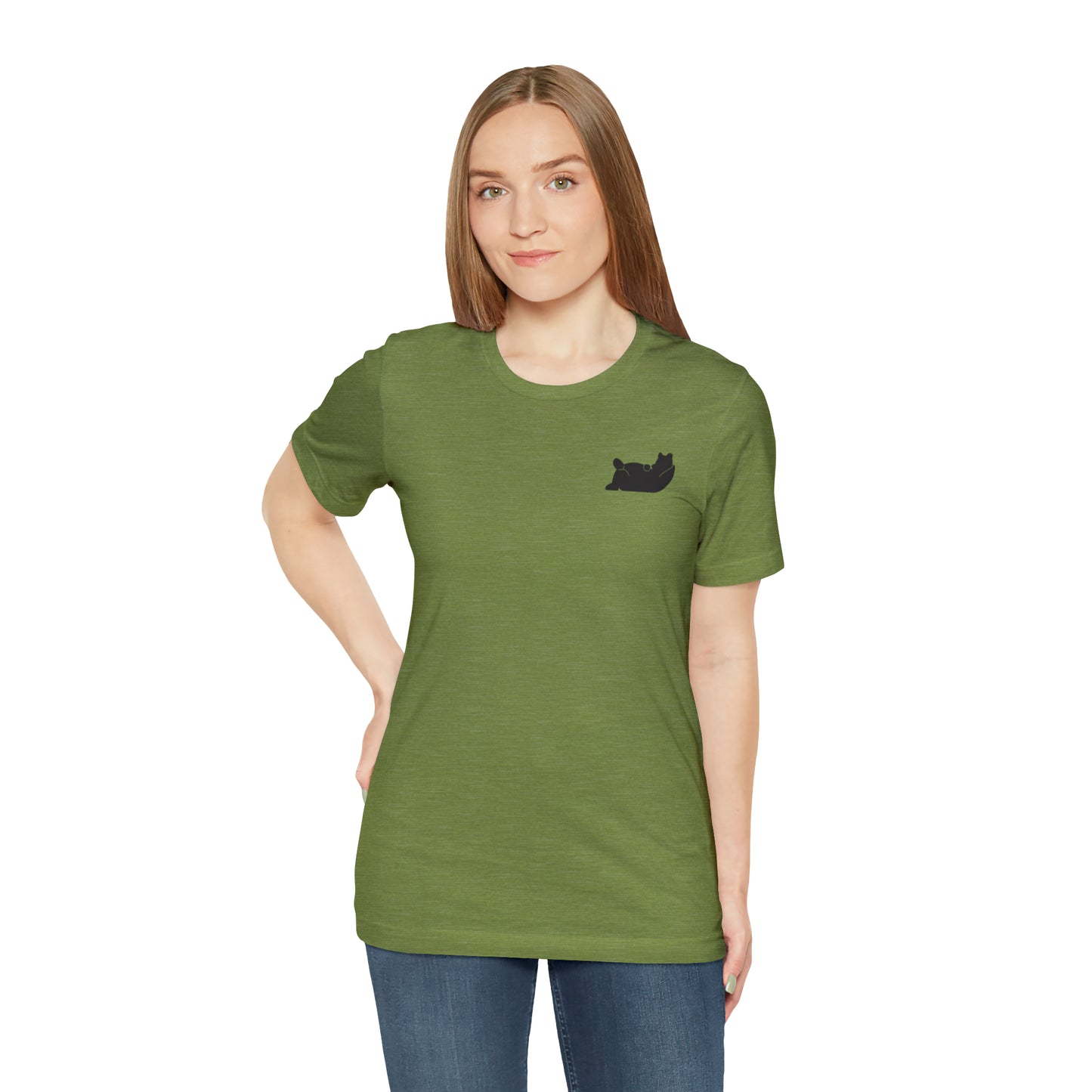 Lazy Bear Unisex Short Sleeve Tee (front bear, back name)