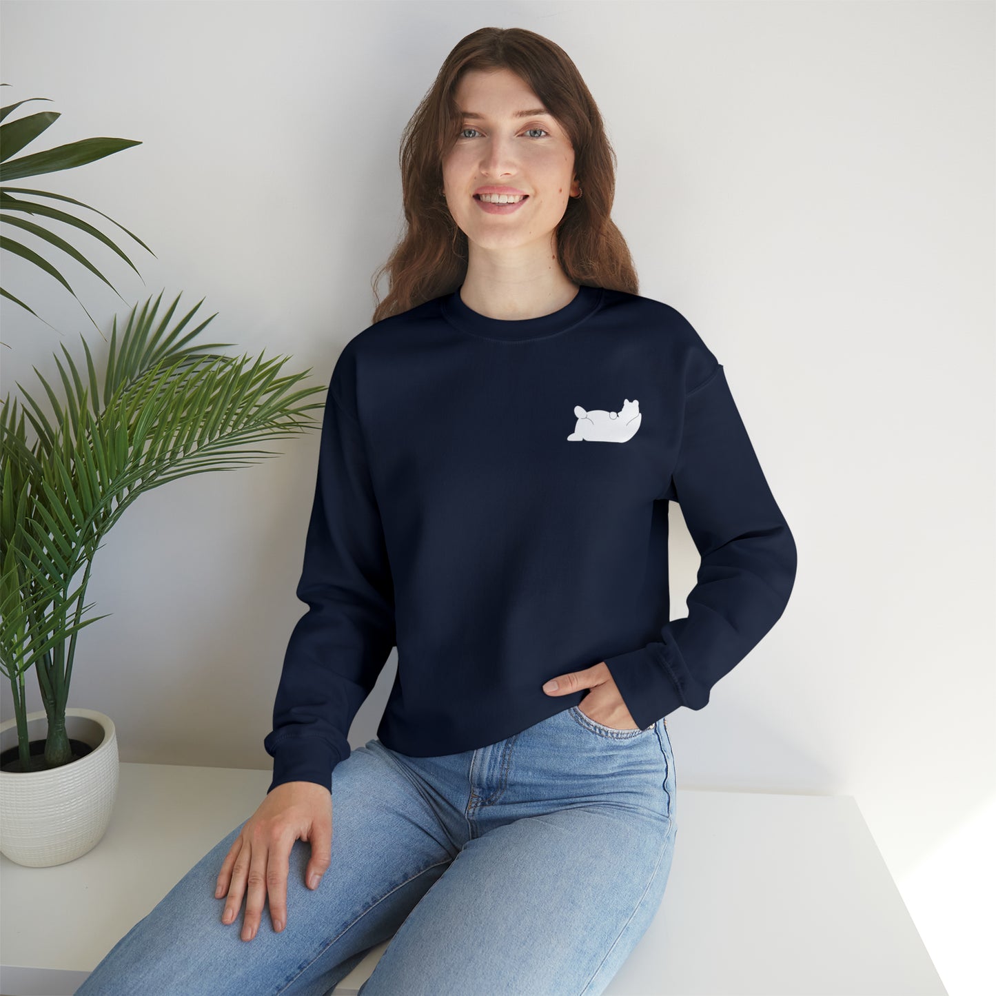 Lazy Bear Crewneck Sweatshirt (front bear, back name)