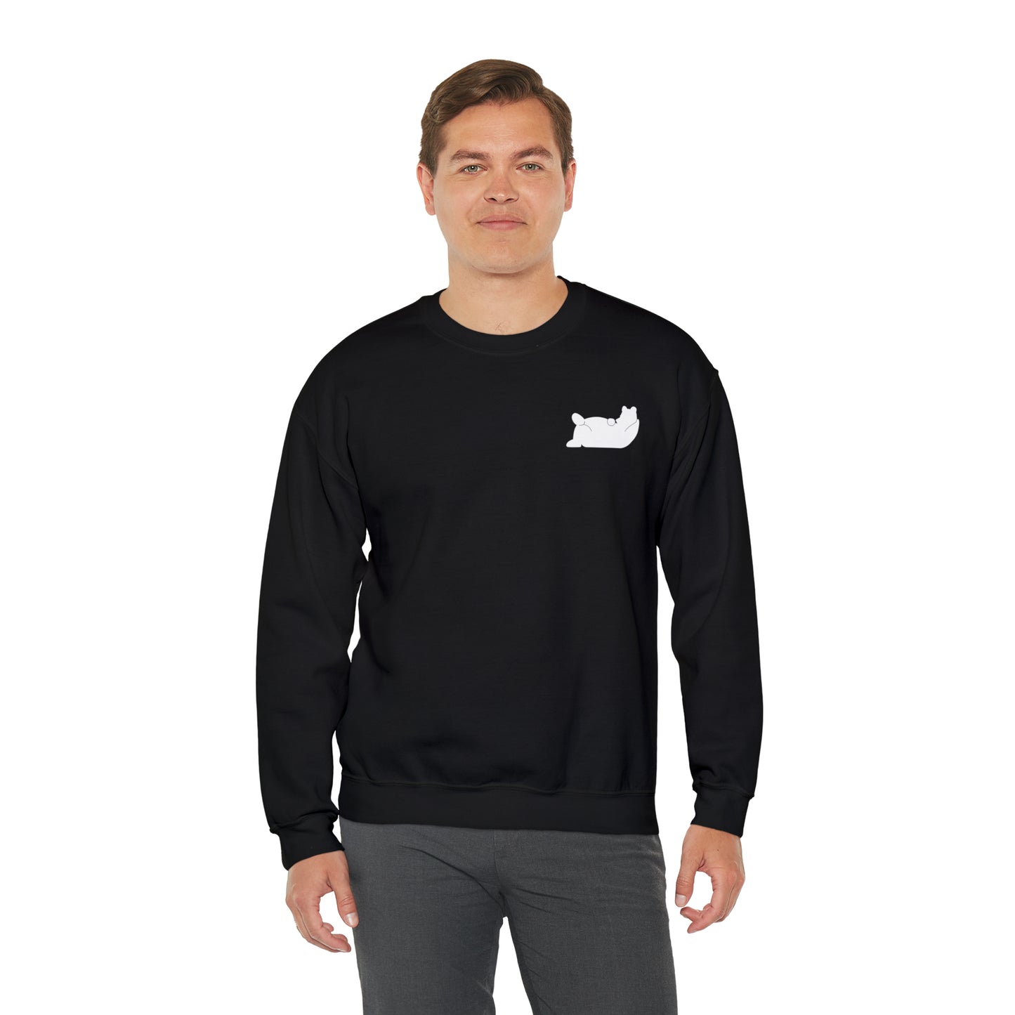 Lazy Bear Crewneck Sweatshirt (front bear, back name)
