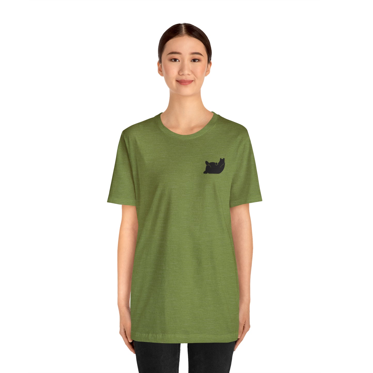 Lazy Bear Unisex Short Sleeve Tee (front bear, back name)