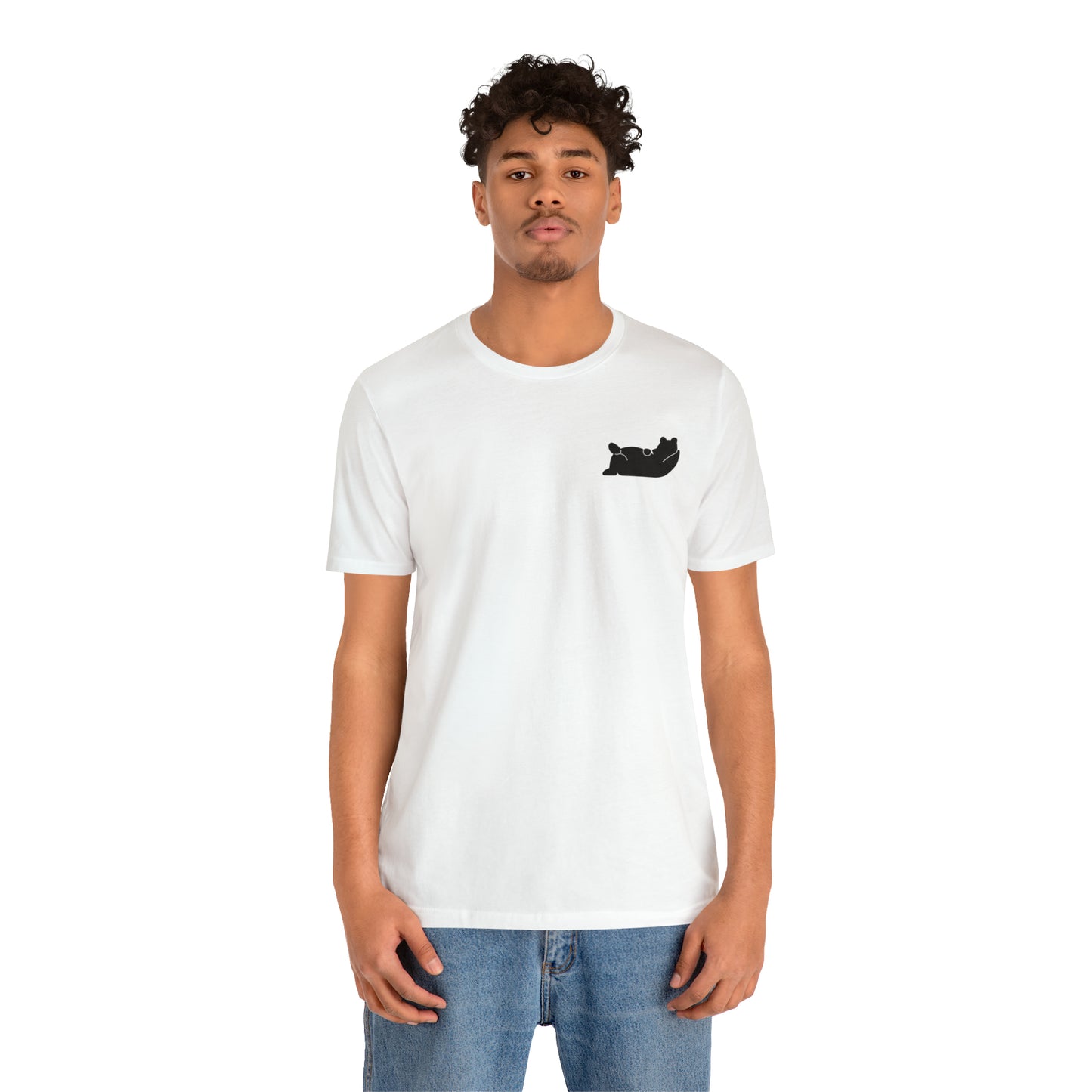 Lazy Bear Unisex Short Sleeve Tee (front bear, back name)