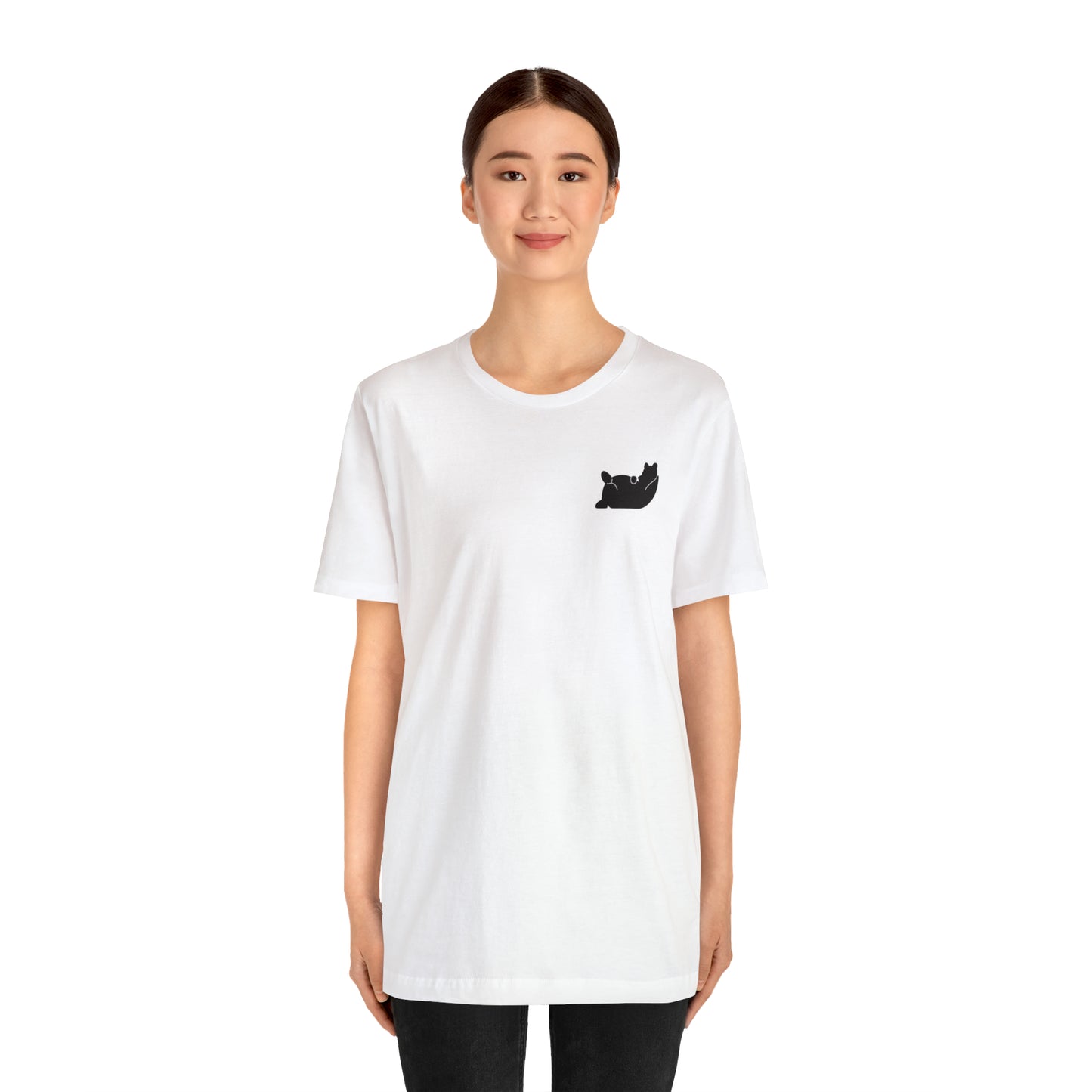 Lazy Bear Unisex Short Sleeve Tee (front bear, back name)