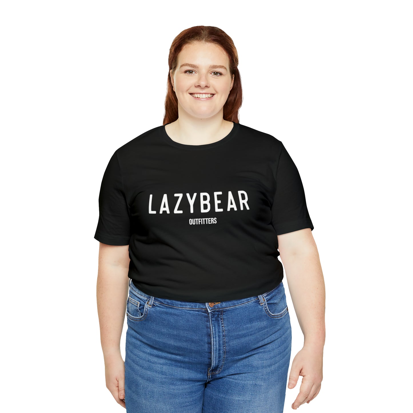 Lazy Bear Unisex Short Sleeve Tee (front name, back bear)