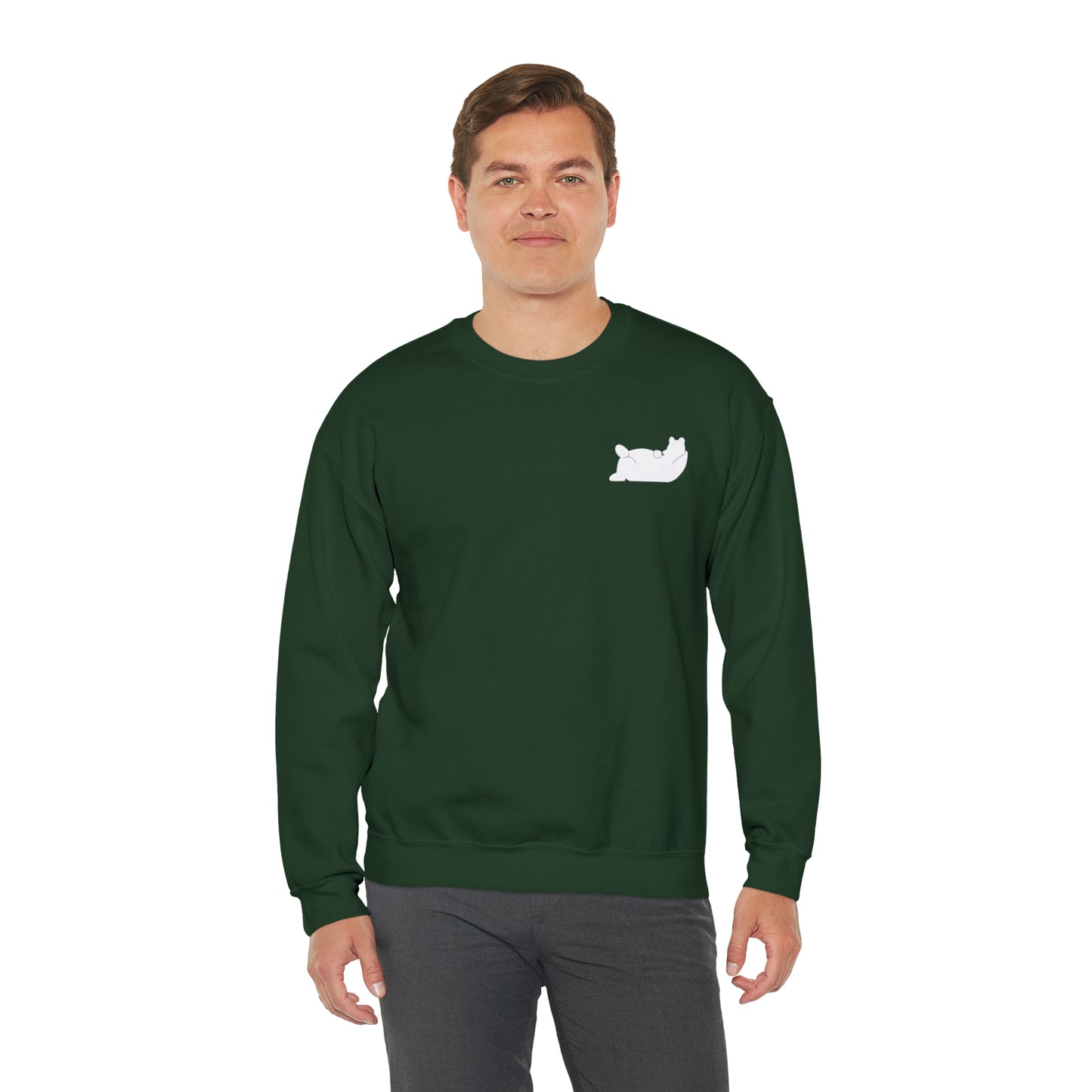 Lazy Bear Crewneck Sweatshirt (front bear, back name)