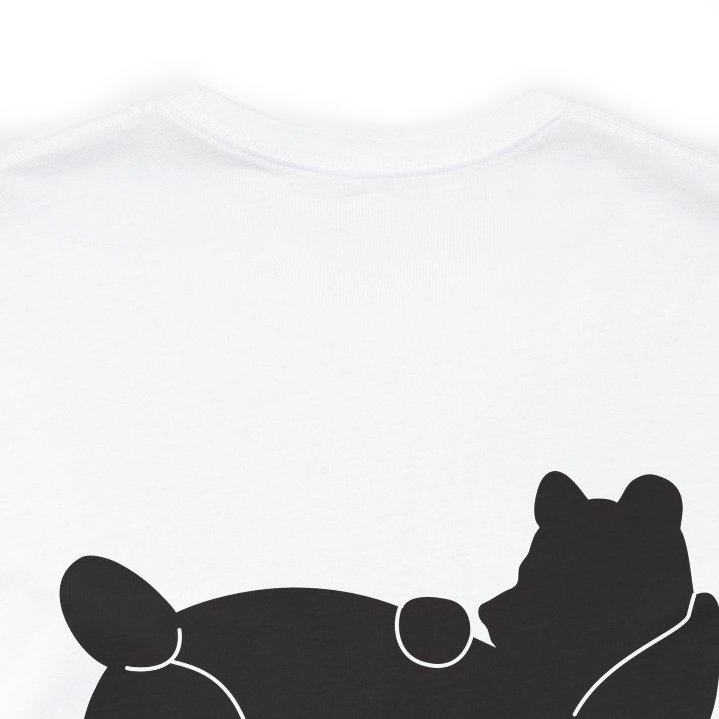 Lazy Bear Unisex Short Sleeve Tee (front name, back bear)