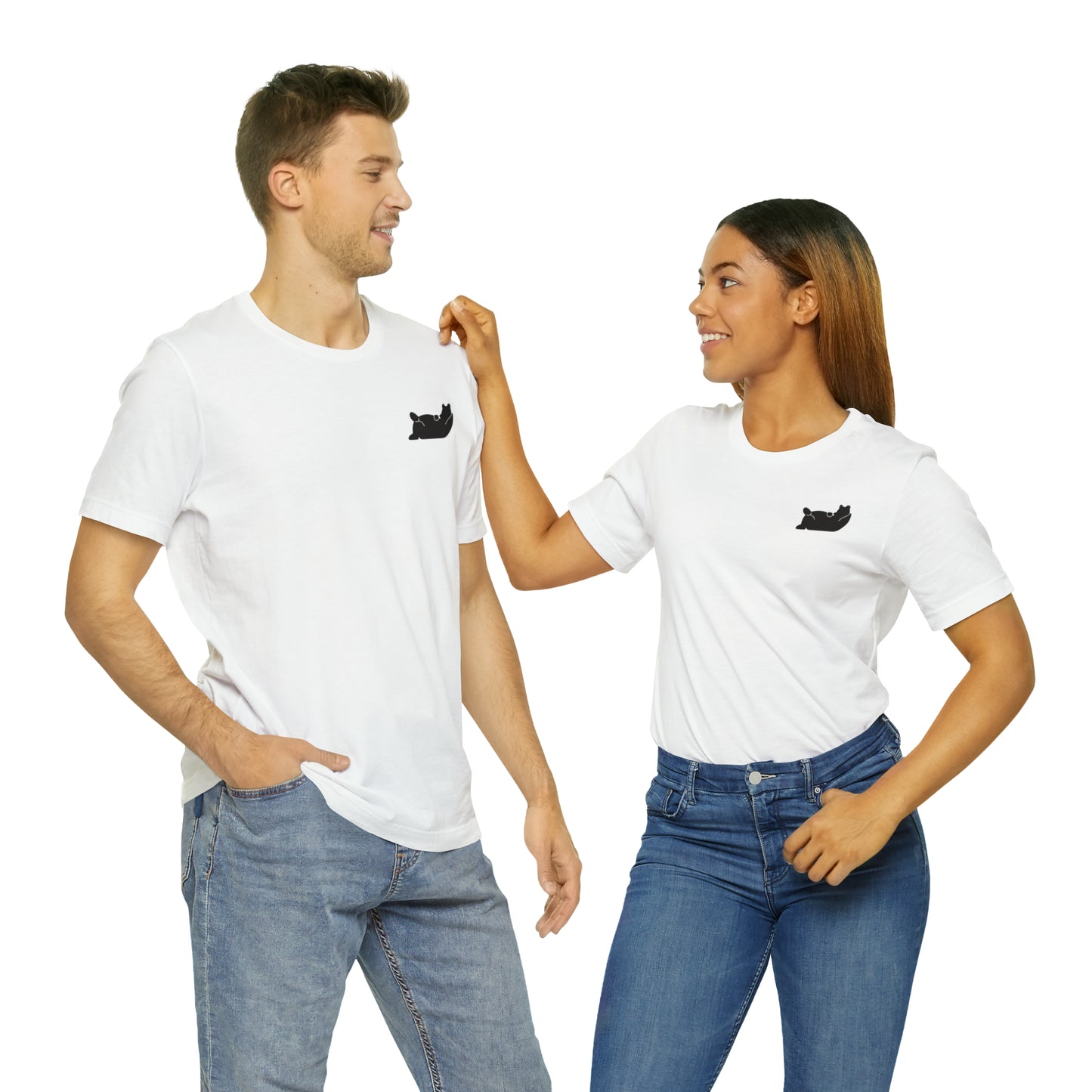 Lazy Bear Unisex Short Sleeve Tee (front bear, back name)