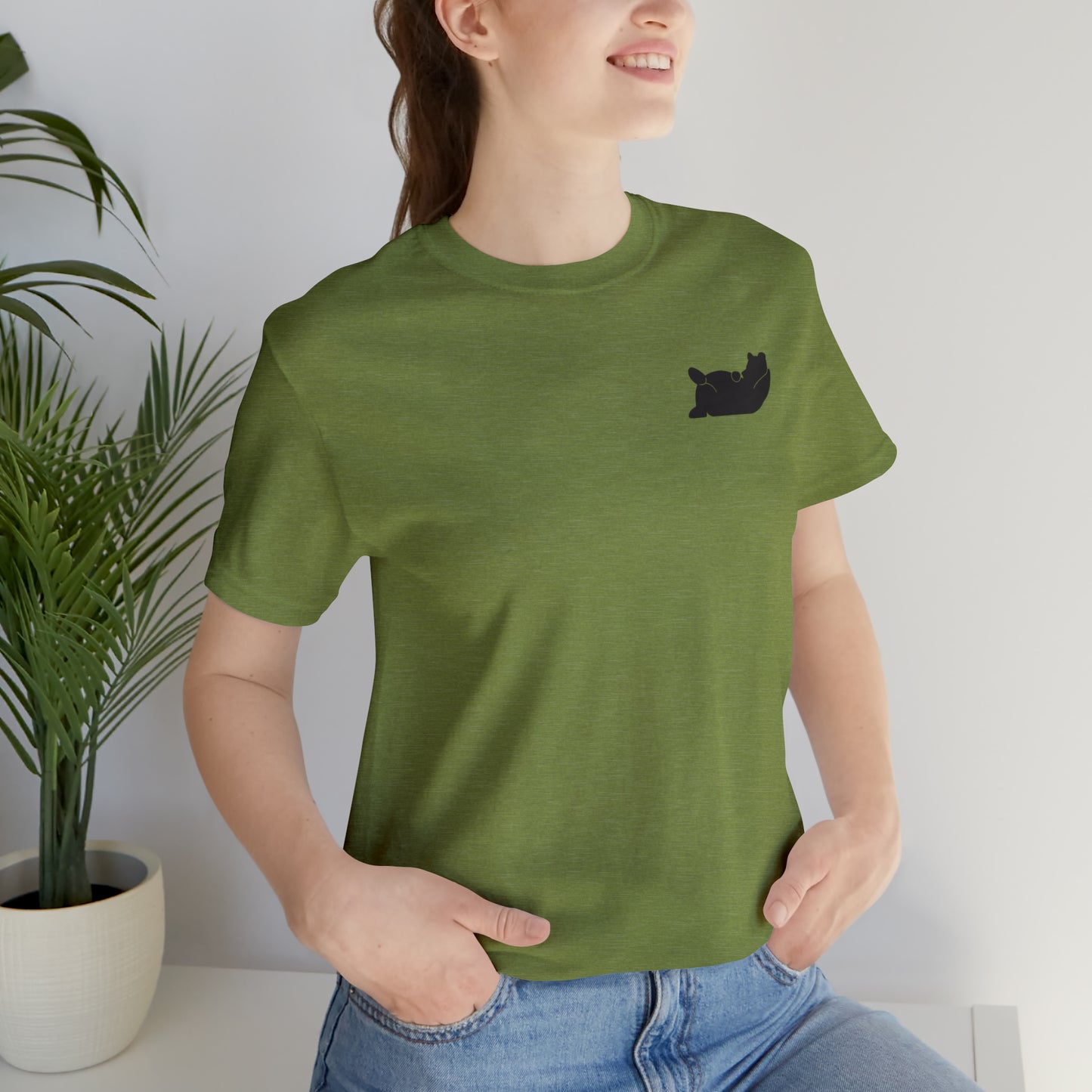 Lazy Bear Unisex Short Sleeve Tee (front bear, back name)