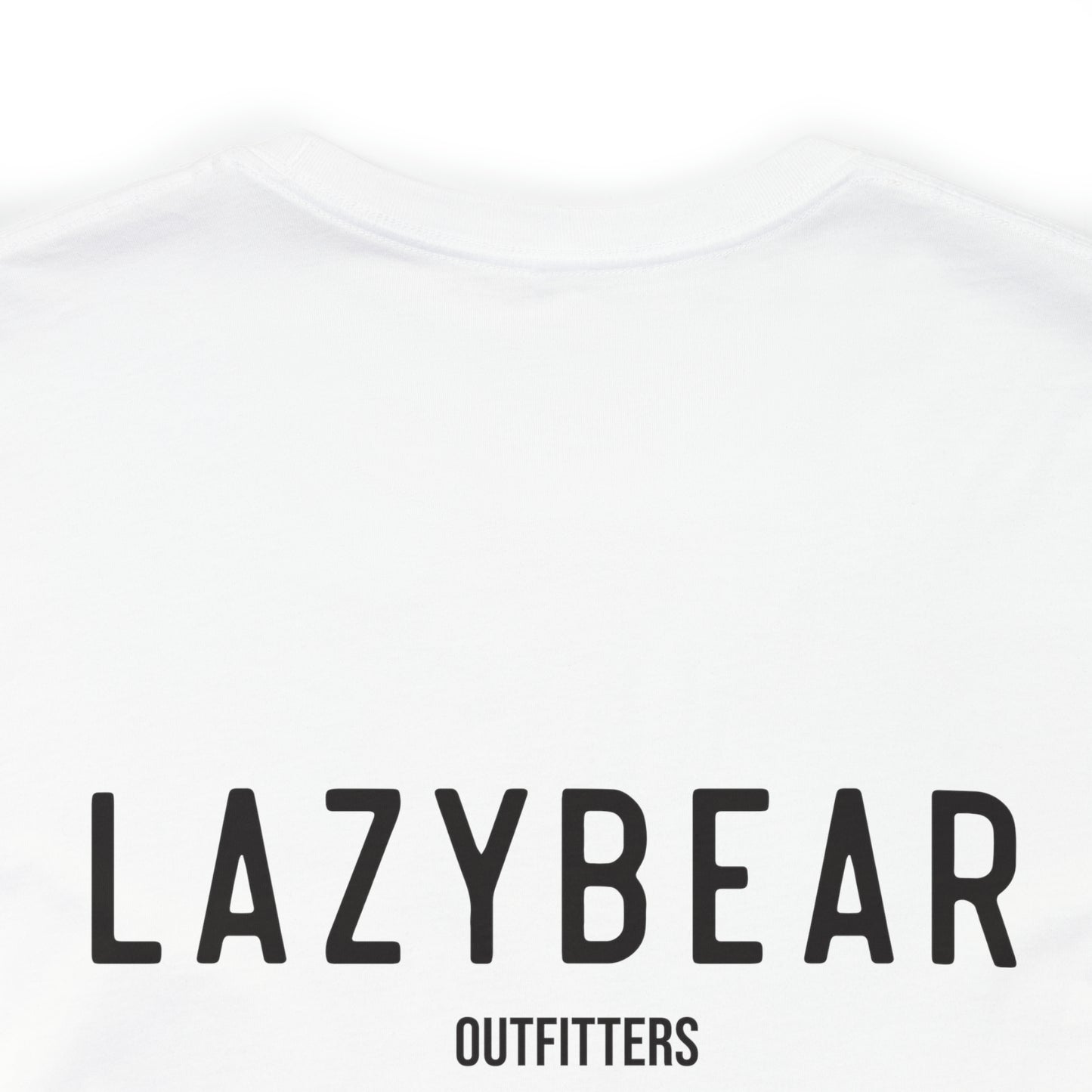 Lazy Bear Unisex Short Sleeve Tee (front bear, back name)