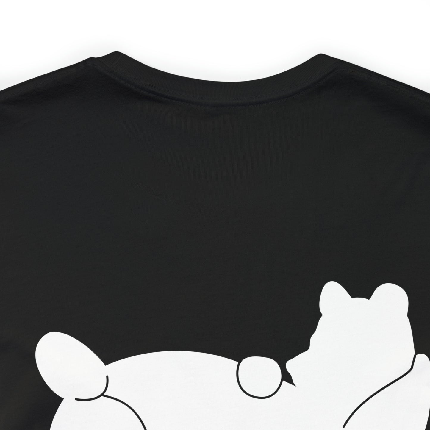 Lazy Bear Unisex Short Sleeve Tee (front name, back bear)