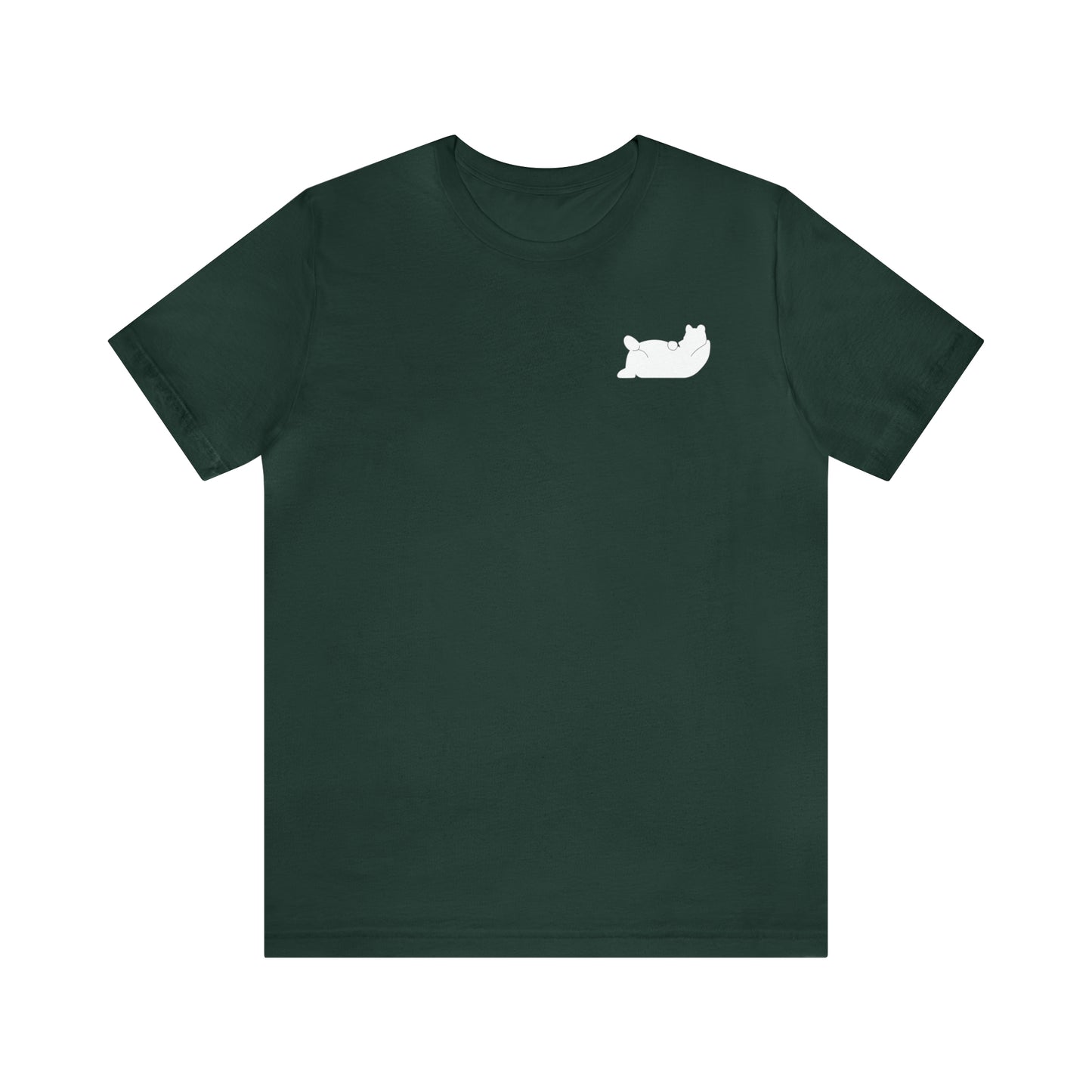 Lazy Bear Unisex Short Sleeve Tee (front bear, back name)