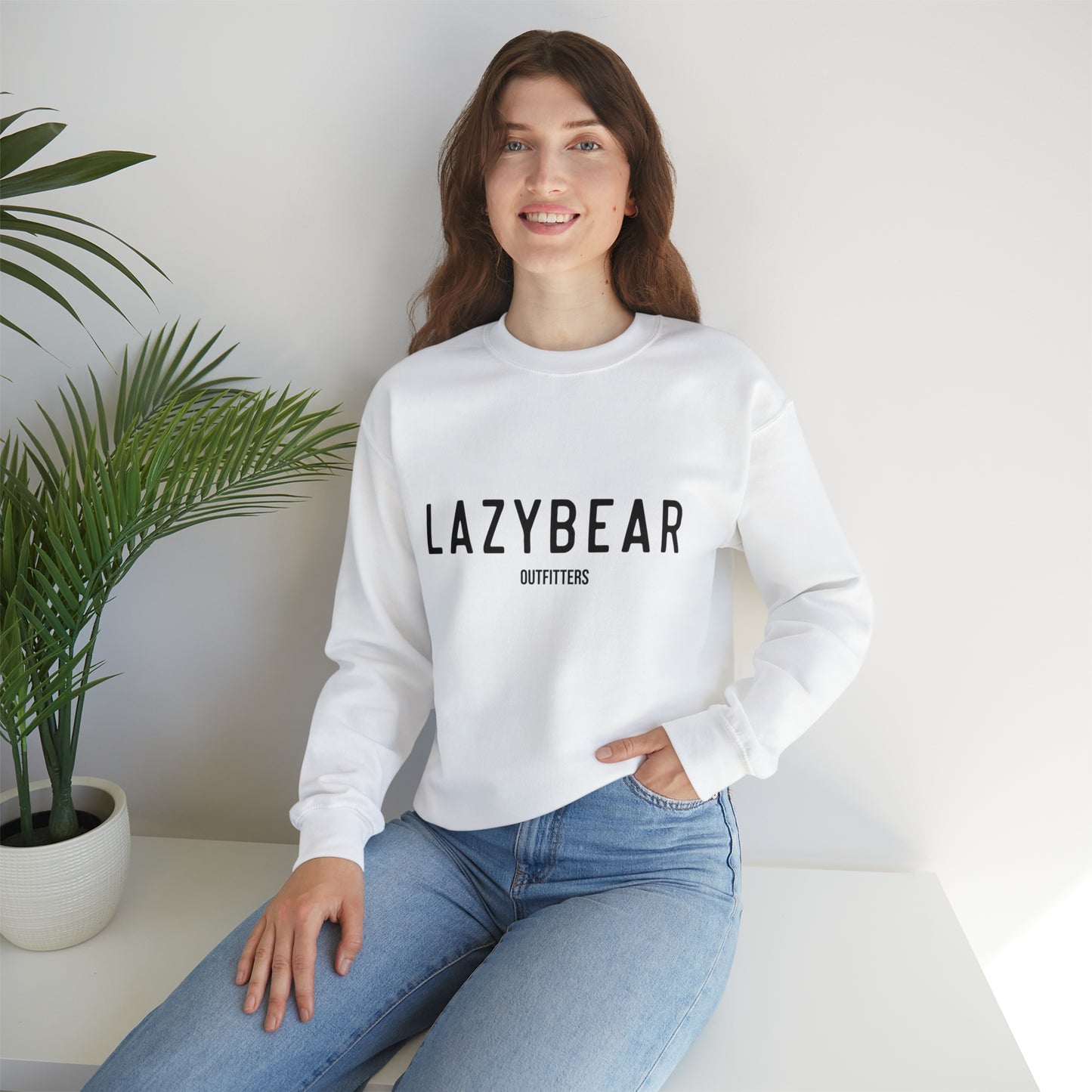 Lazy Bear Crewneck Sweatshirt (front name, back bear)