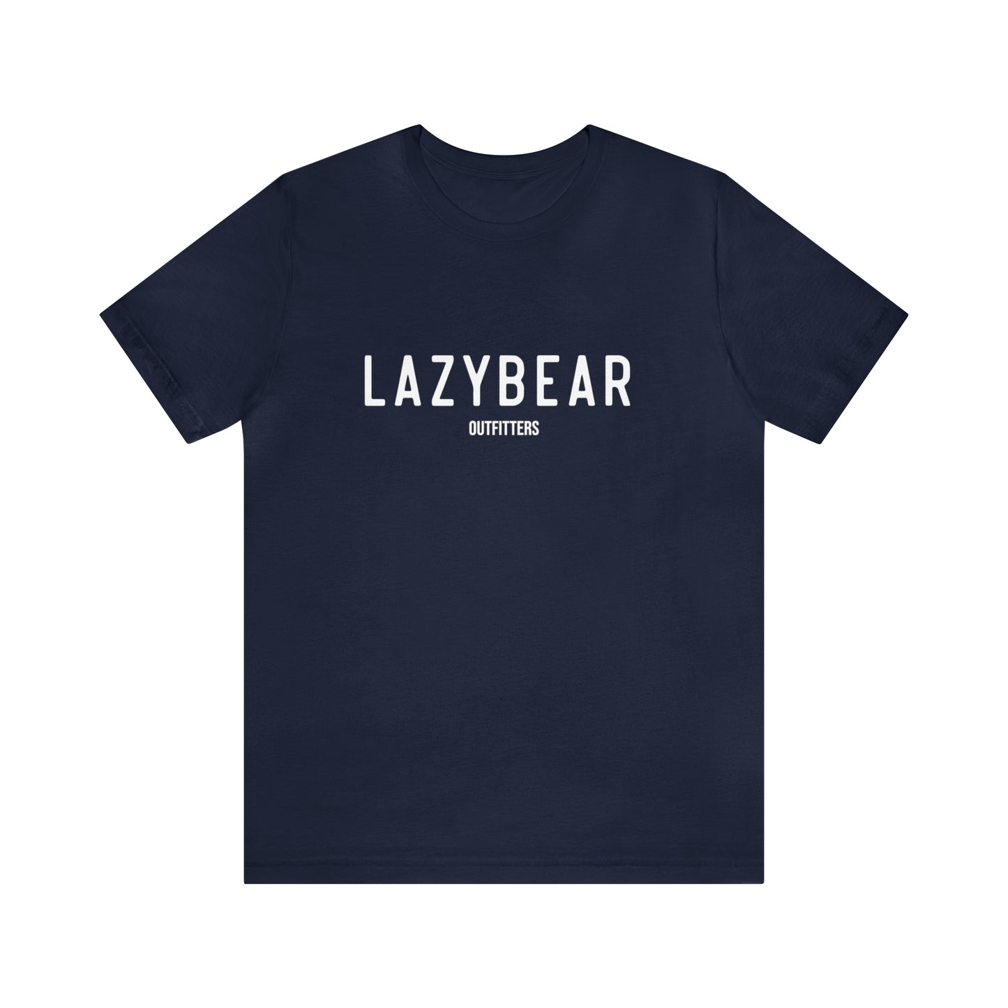 Lazy Bear Unisex Short Sleeve Tee (front name, back bear)