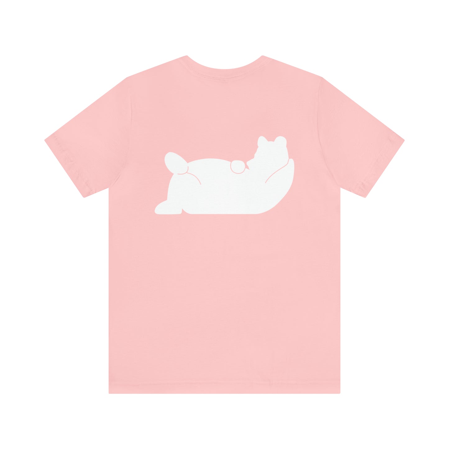 Lazy Bear Unisex Short Sleeve Tee (front name, back bear)
