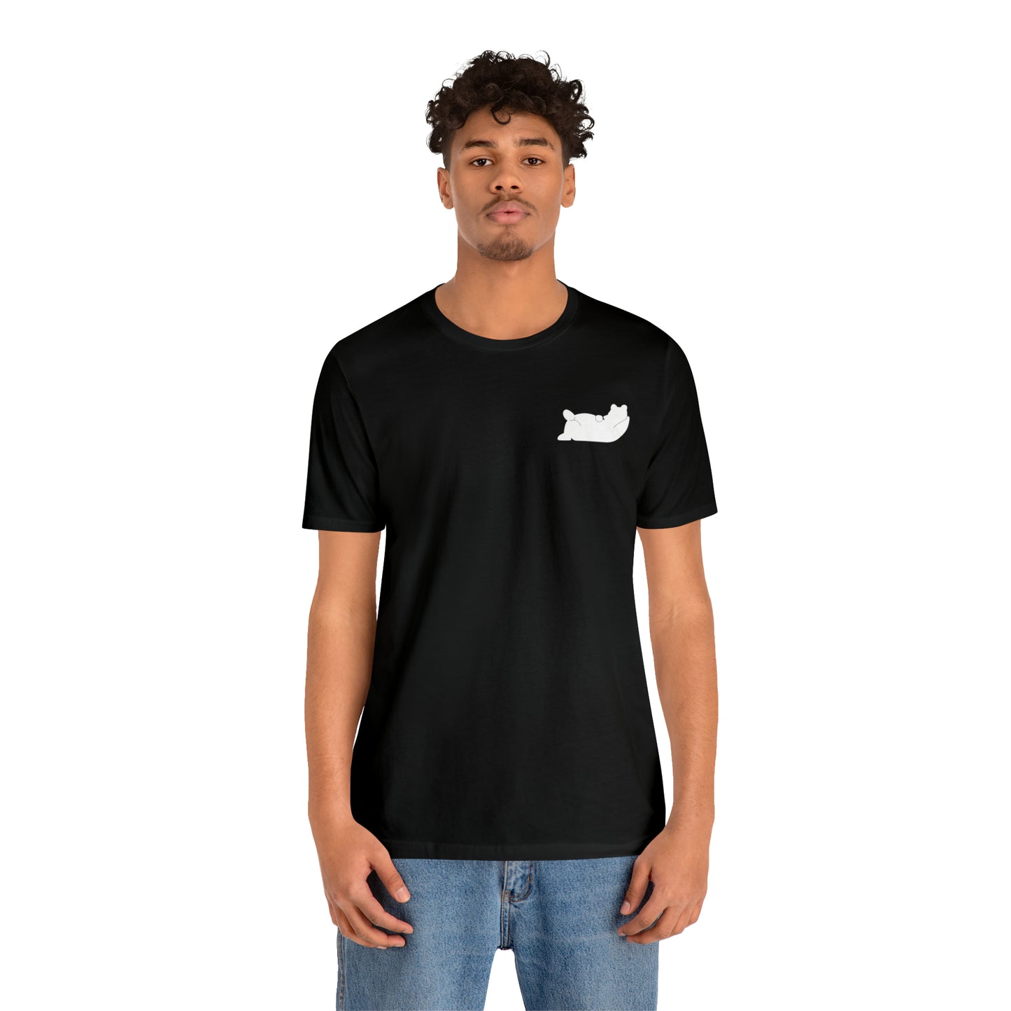Lazy Bear Unisex Short Sleeve Tee (front bear, back name)