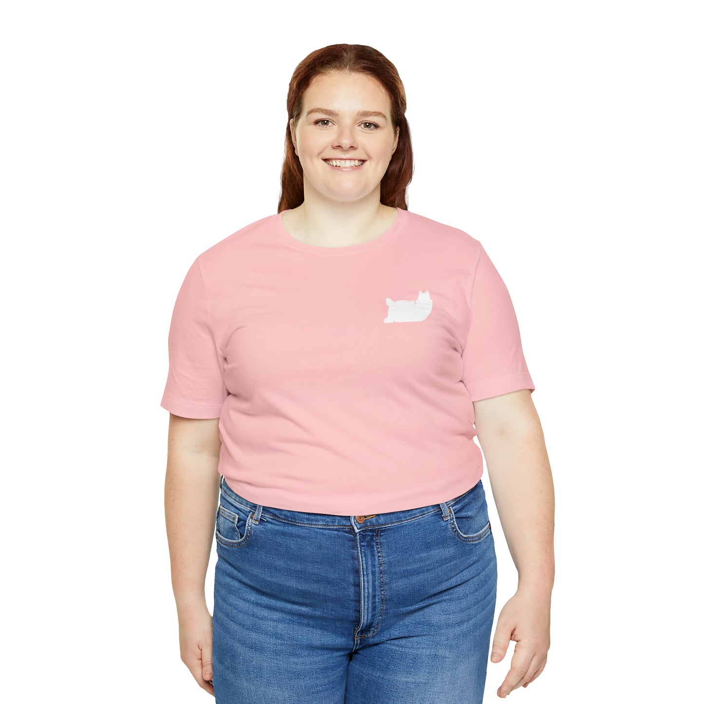 Lazy Bear Unisex Short Sleeve Tee (front bear, back name)