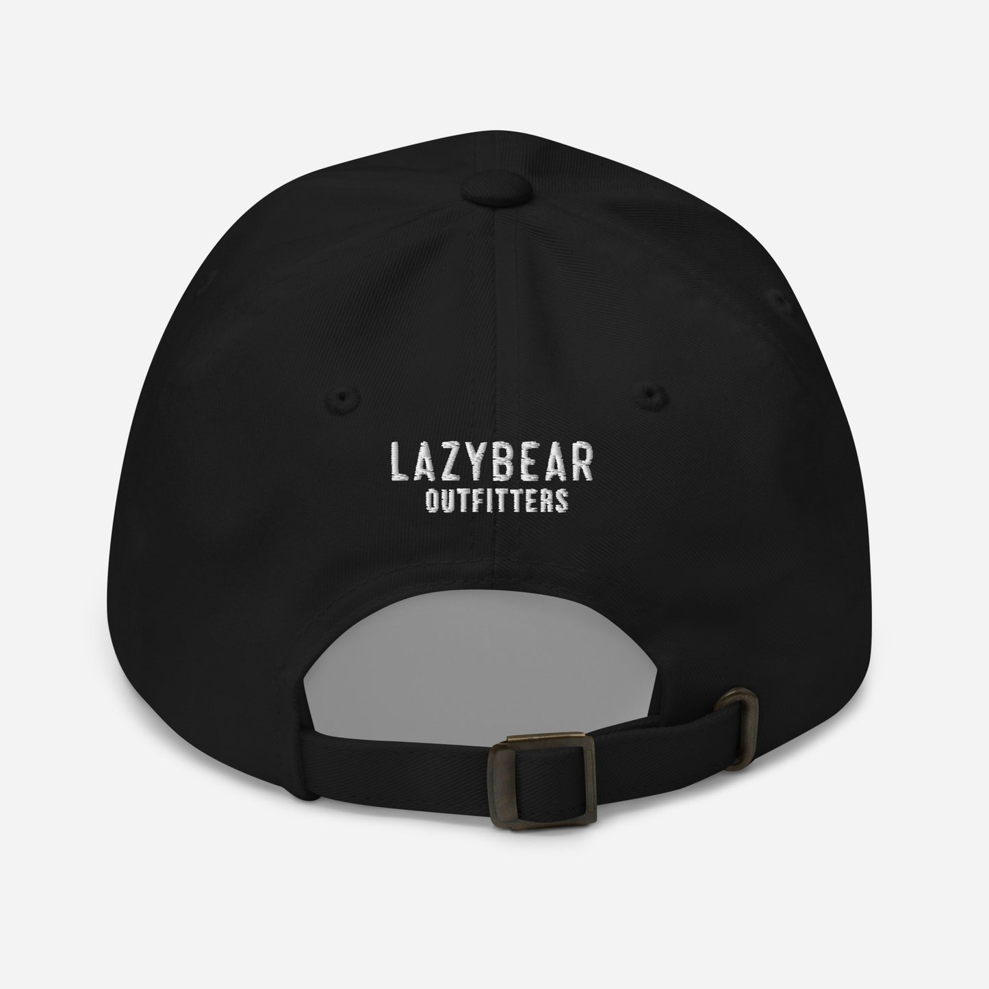 Lazy Bear Outfitters' Classic Embroidered Dad Hat (white embroidery)
