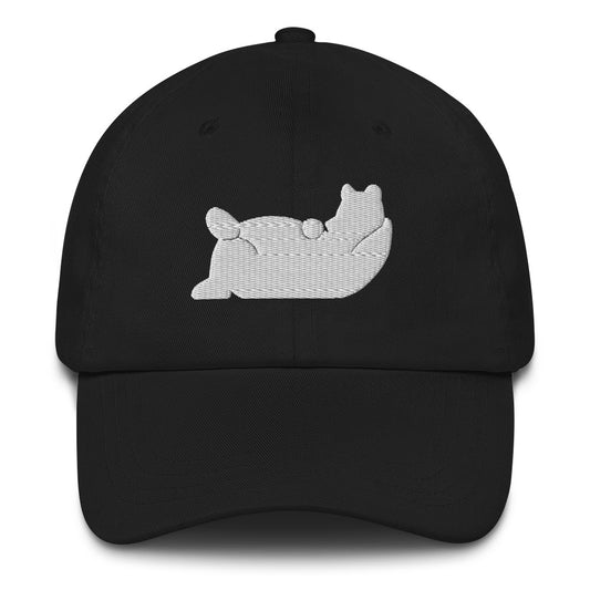 Lazy Bear Outfitters' Classic Embroidered Dad Hat (white embroidery)