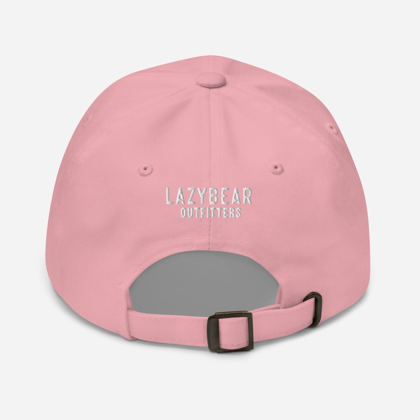 Lazy Bear Outfitters' Classic Embroidered Dad Hat (white embroidery)