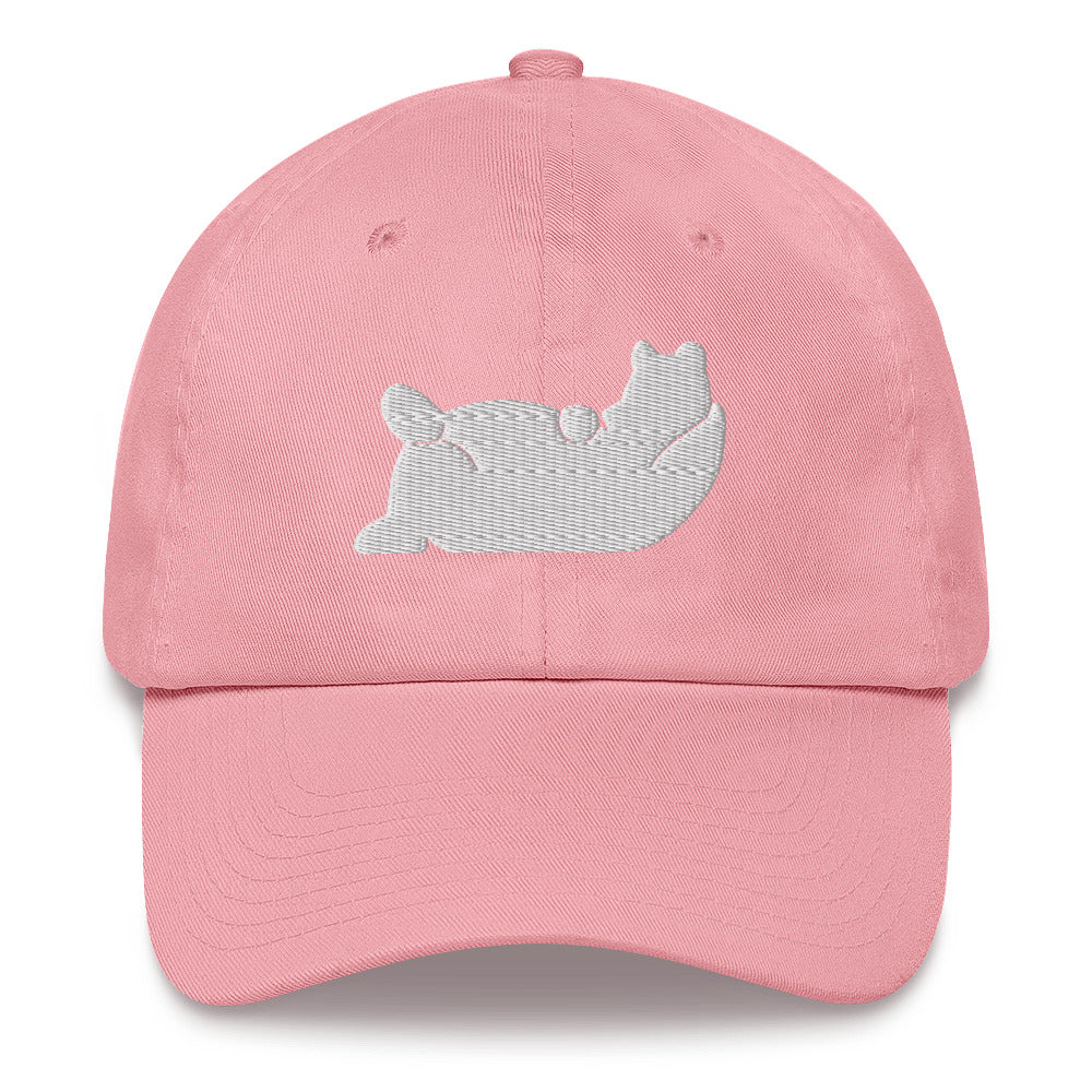 Lazy Bear Outfitters' Classic Embroidered Dad Hat (white embroidery)