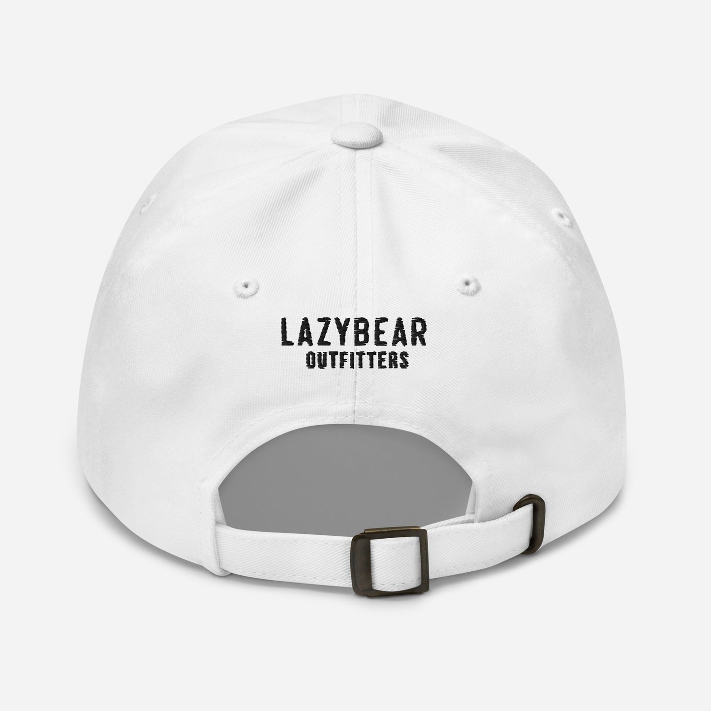 Lazy Bear Outfitters' Classic Embroidered Dad Hat (black embroidery)