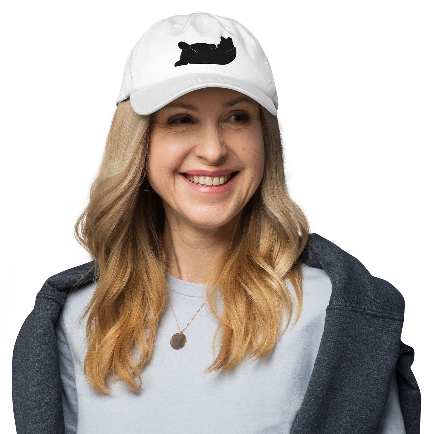 Lazy Bear Outfitters' Classic Embroidered Dad Hat (black embroidery)