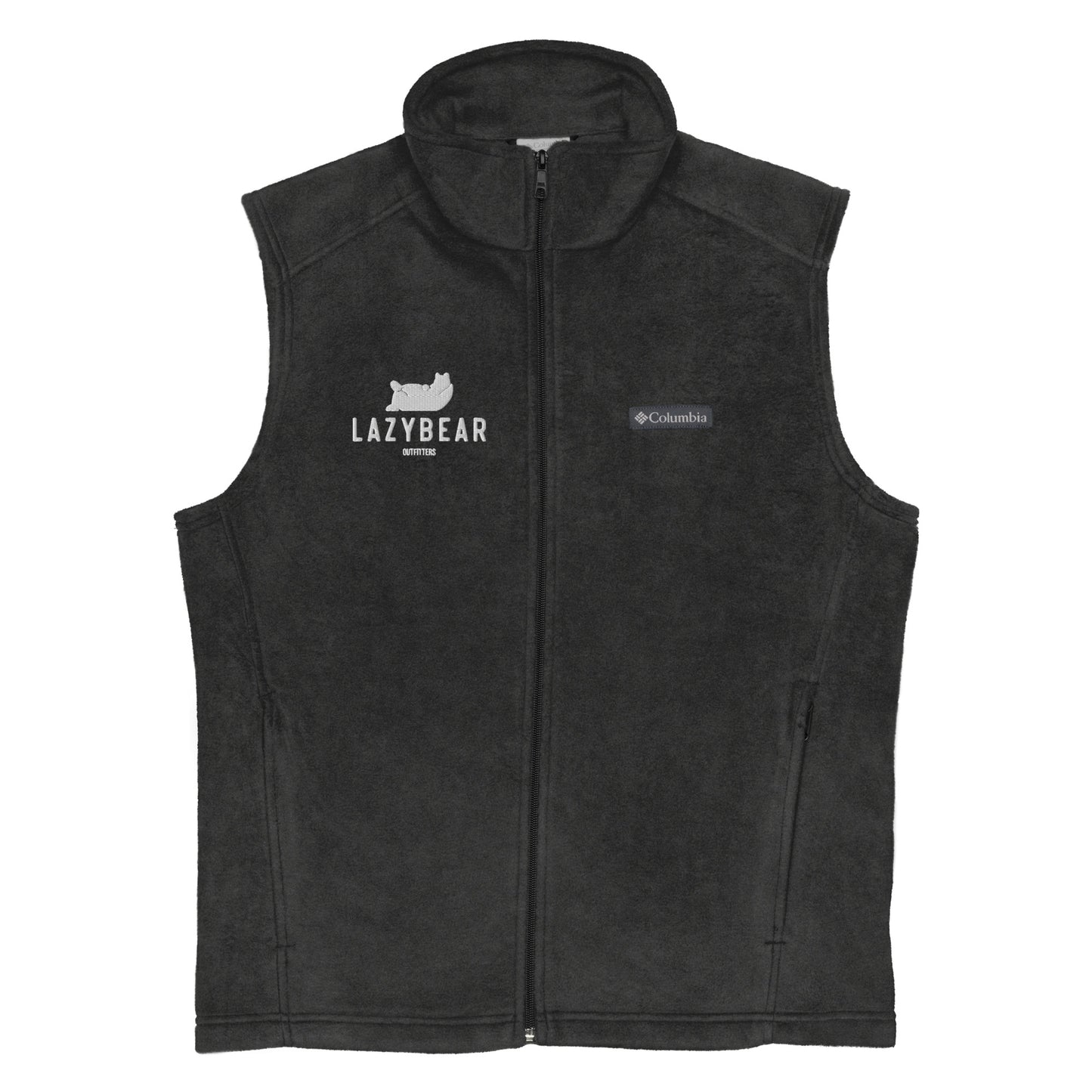 Men's Lazy Bear Outfitters x Columbia Fleece Vest (dark options with white logo)