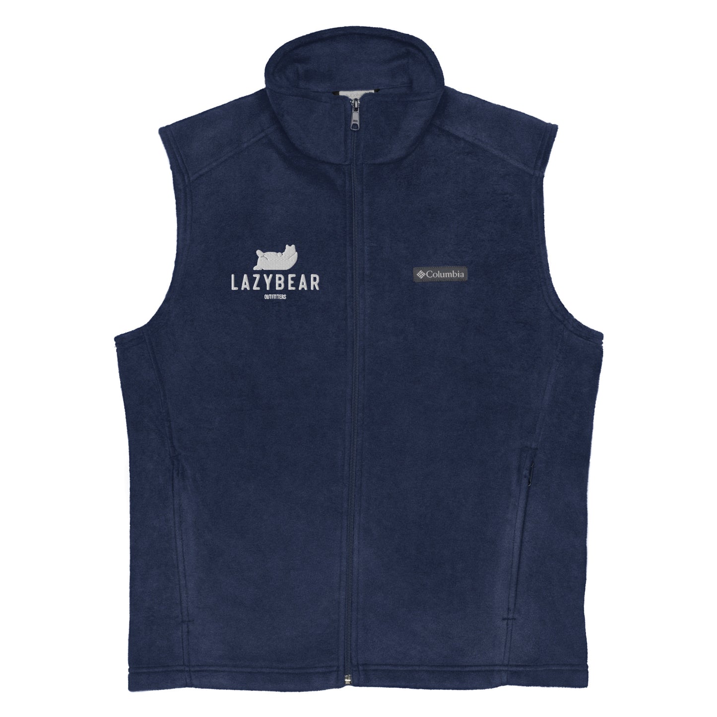 Men's Lazy Bear Outfitters x Columbia Fleece Vest (dark options with white logo)